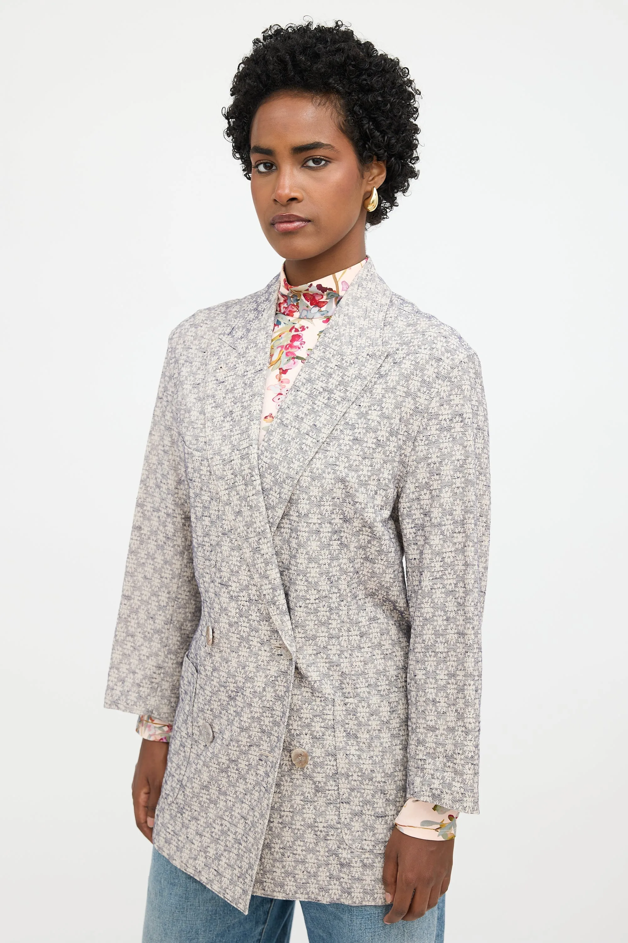 Floral Jacquard Jay Blazer sold by VSP Consignment product image thumbnail 3