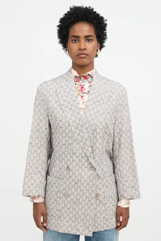 Floral Jacquard Jay Blazer sold by VSP Consignment