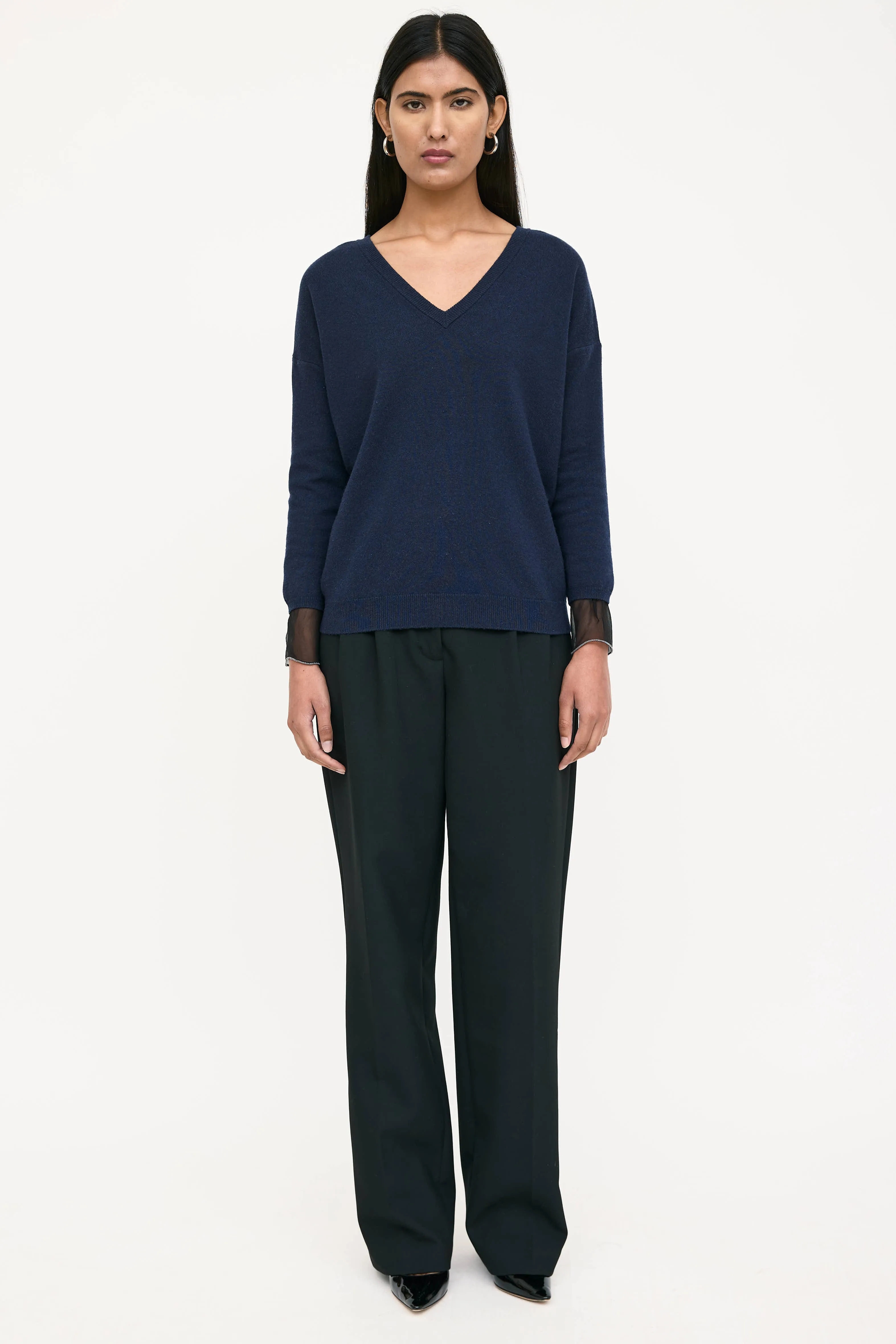 Cashmere Knit V-Neck Sweater sold by VSP Consignment product image thumbnail 2