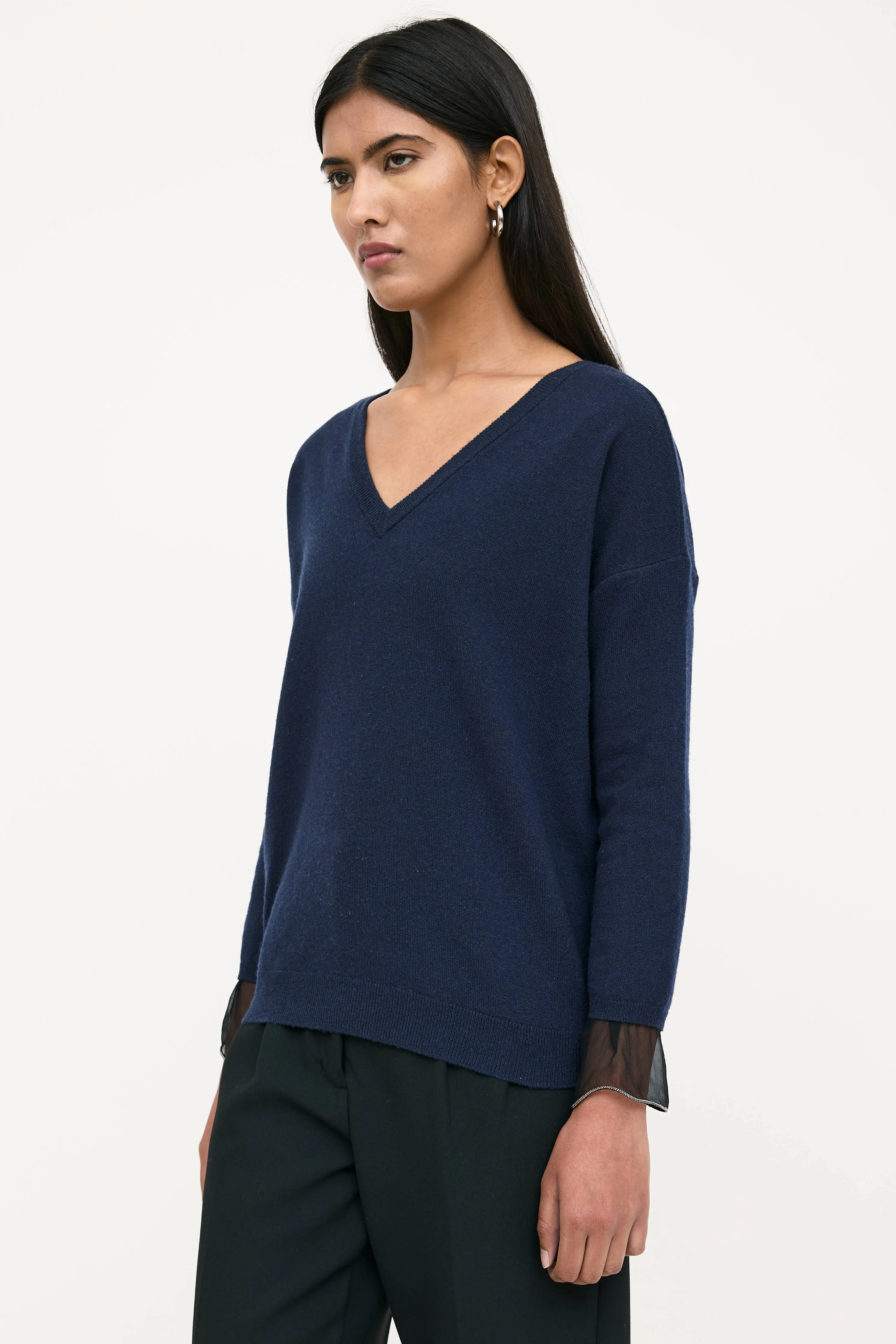 Cashmere Knit V-Neck Sweater sold by VSP Consignment product image thumbnail 3
