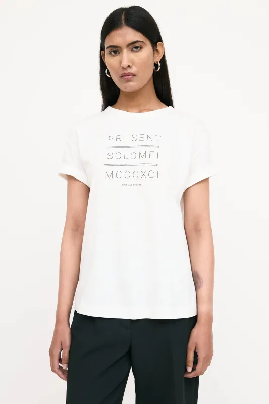 Present Monili Logo T-Shirt made by Brunello Cucinelli