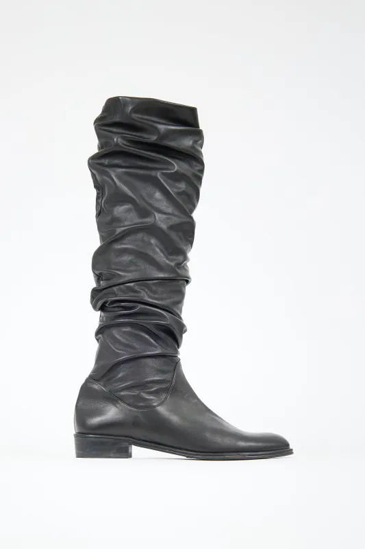 Leather Slouch Boot sold by VSP Consignment