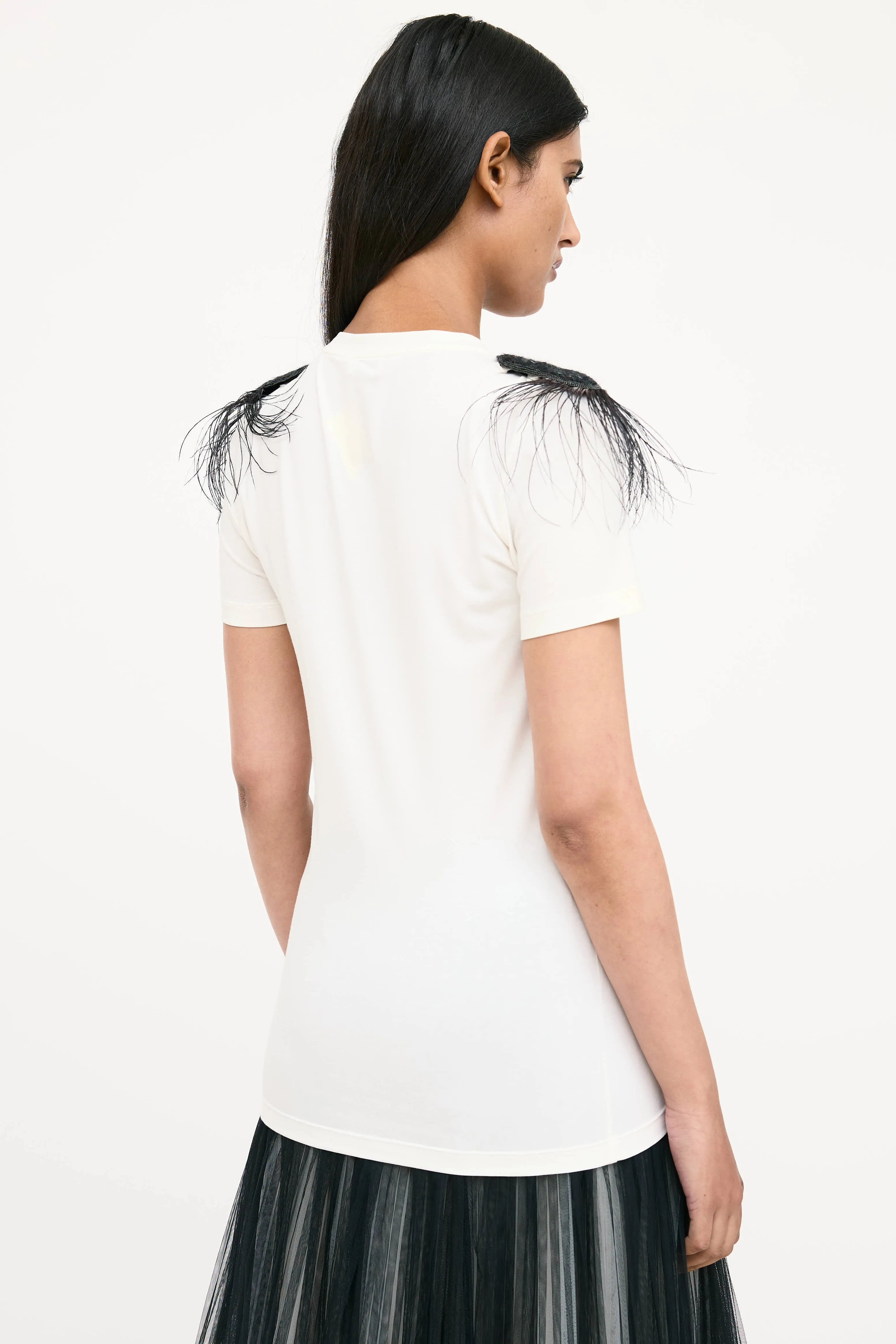 Sequin Feather T-Shirt sold by VSP Consignment product image thumbnail 4