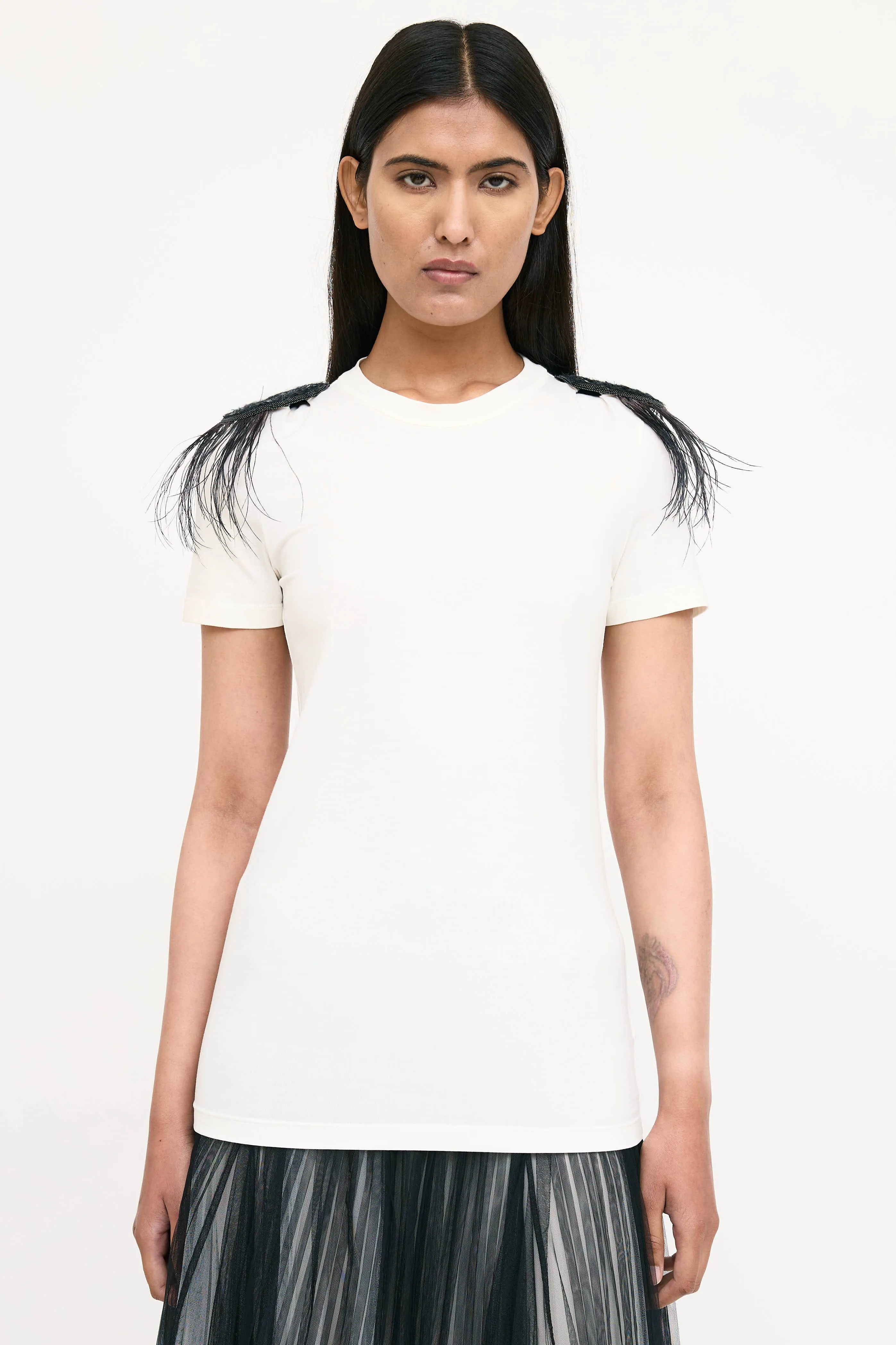 Sequin Feather T-Shirt sold by VSP Consignment