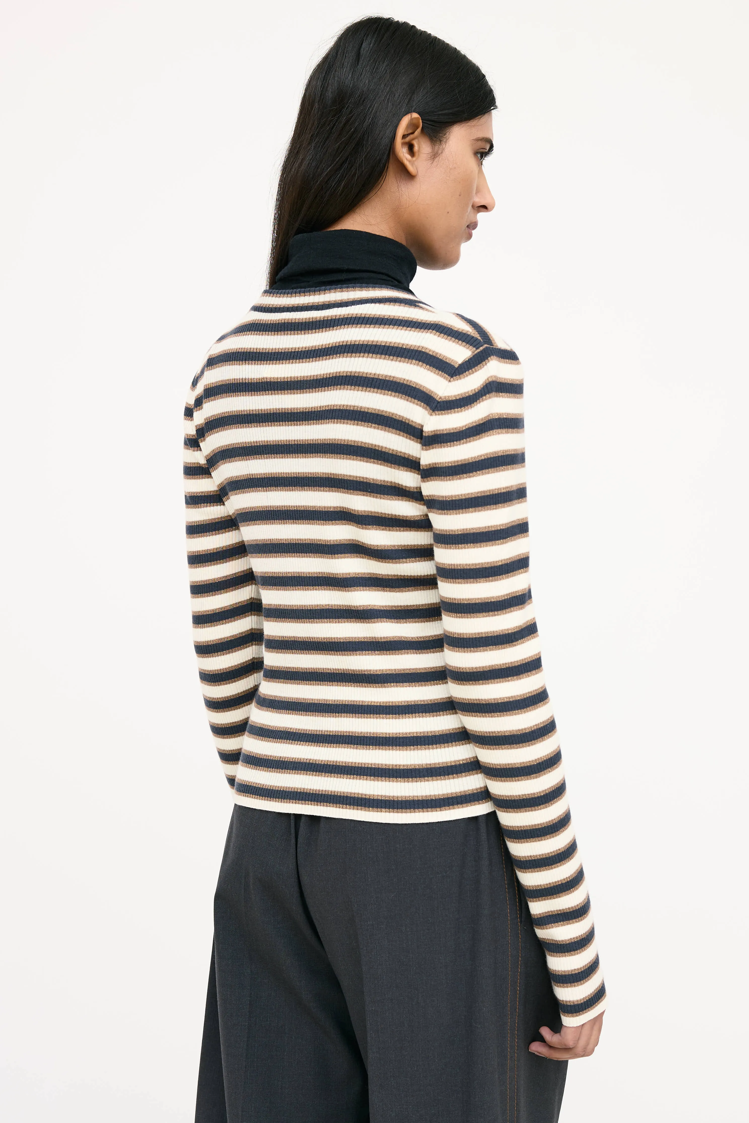 Wool Striped Knit Cardigan sold by VSP Consignment product image thumbnail 4