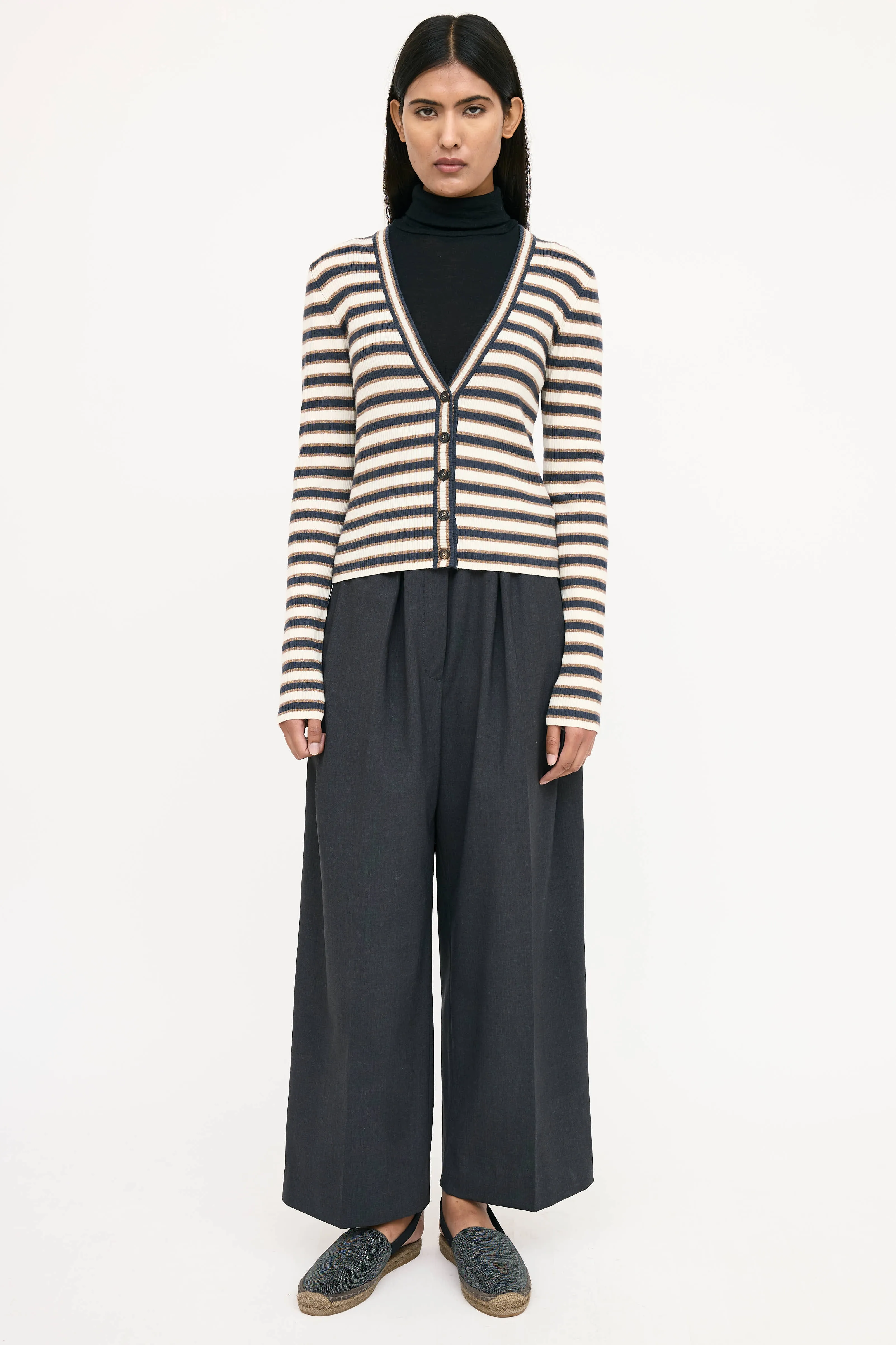 Wool Striped Knit Cardigan sold by VSP Consignment product image thumbnail 2