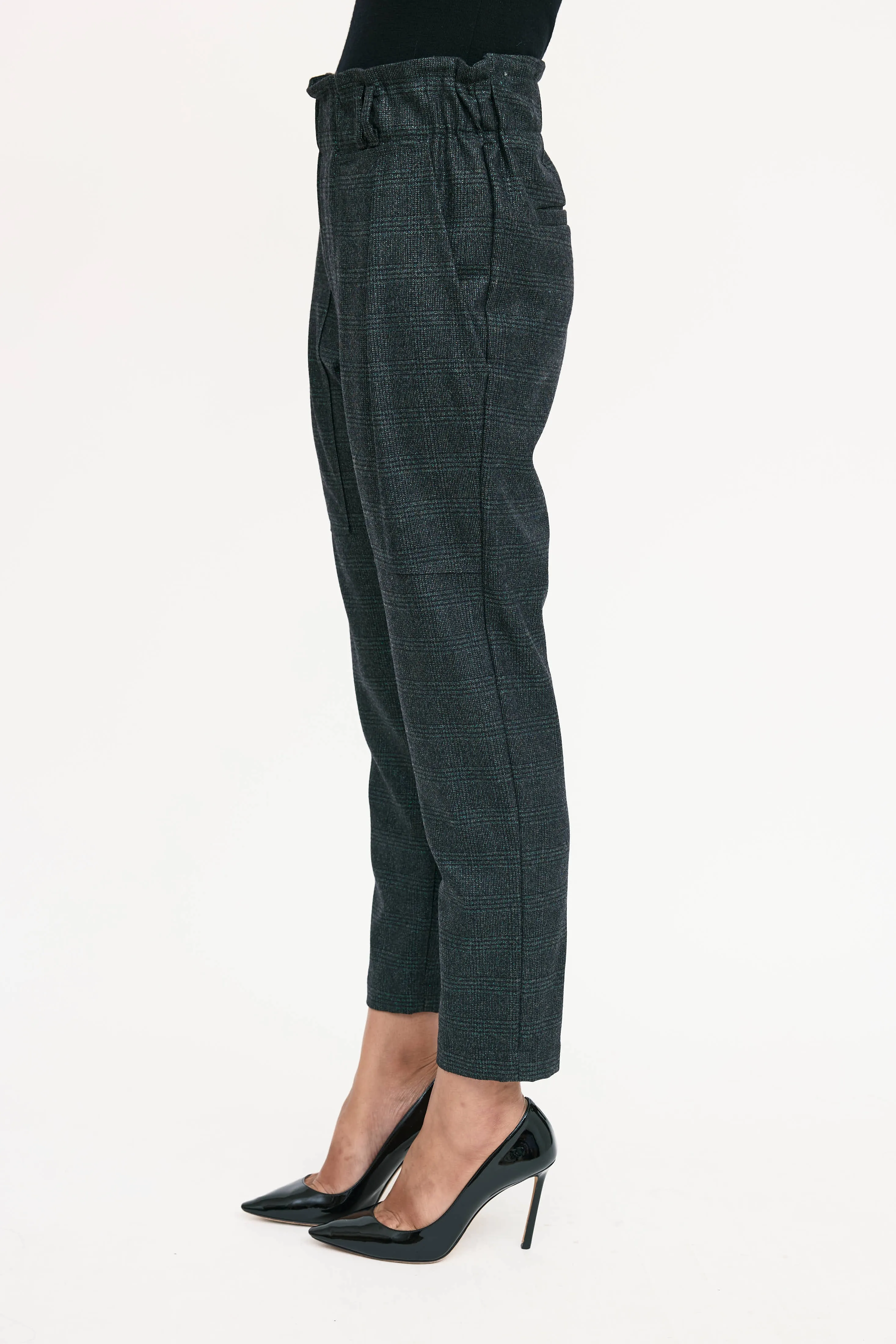 Wool Glitter Plaid Trouser sold by VSP Consignment product image thumbnail 3