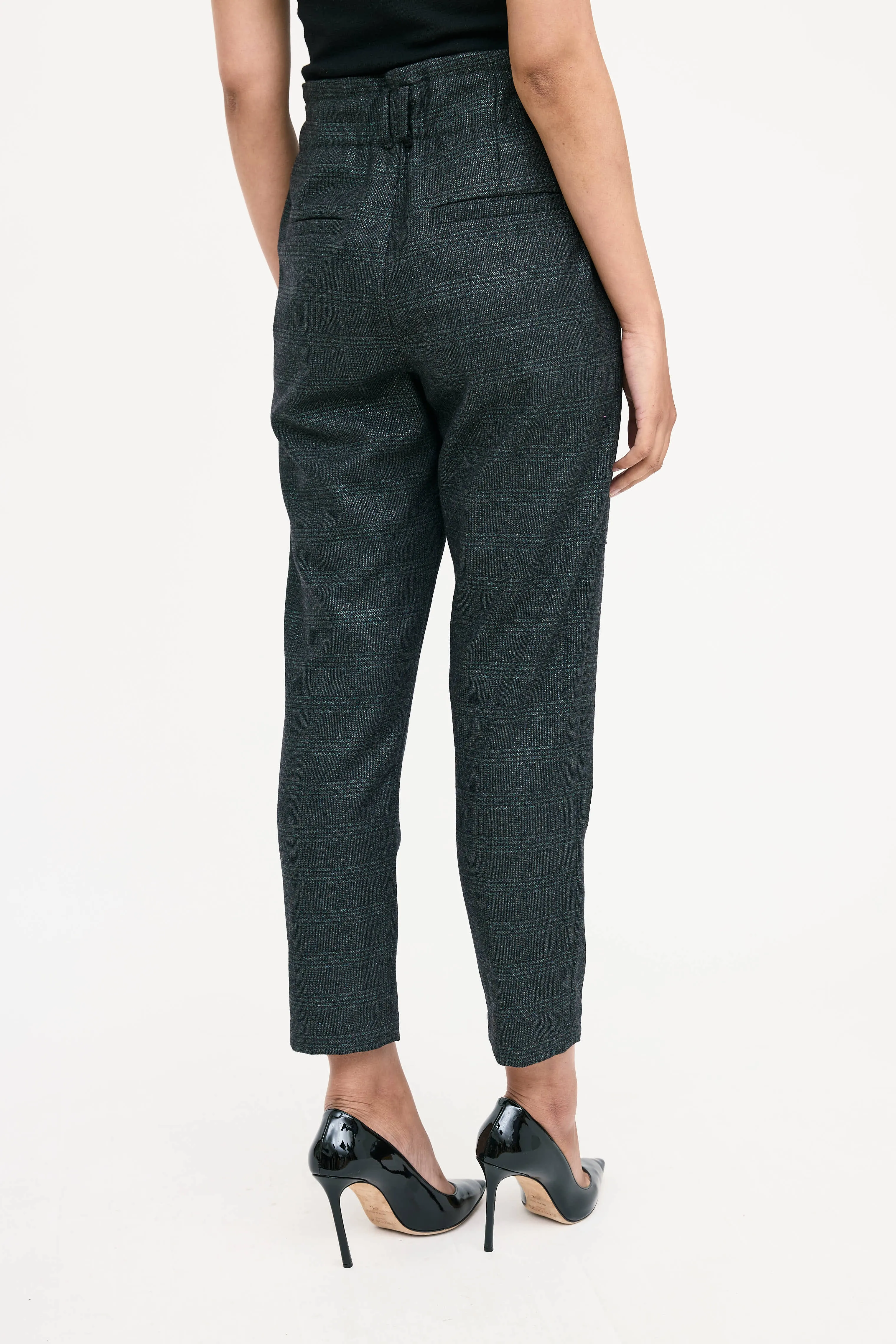 Wool Glitter Plaid Trouser sold by VSP Consignment product image thumbnail 4