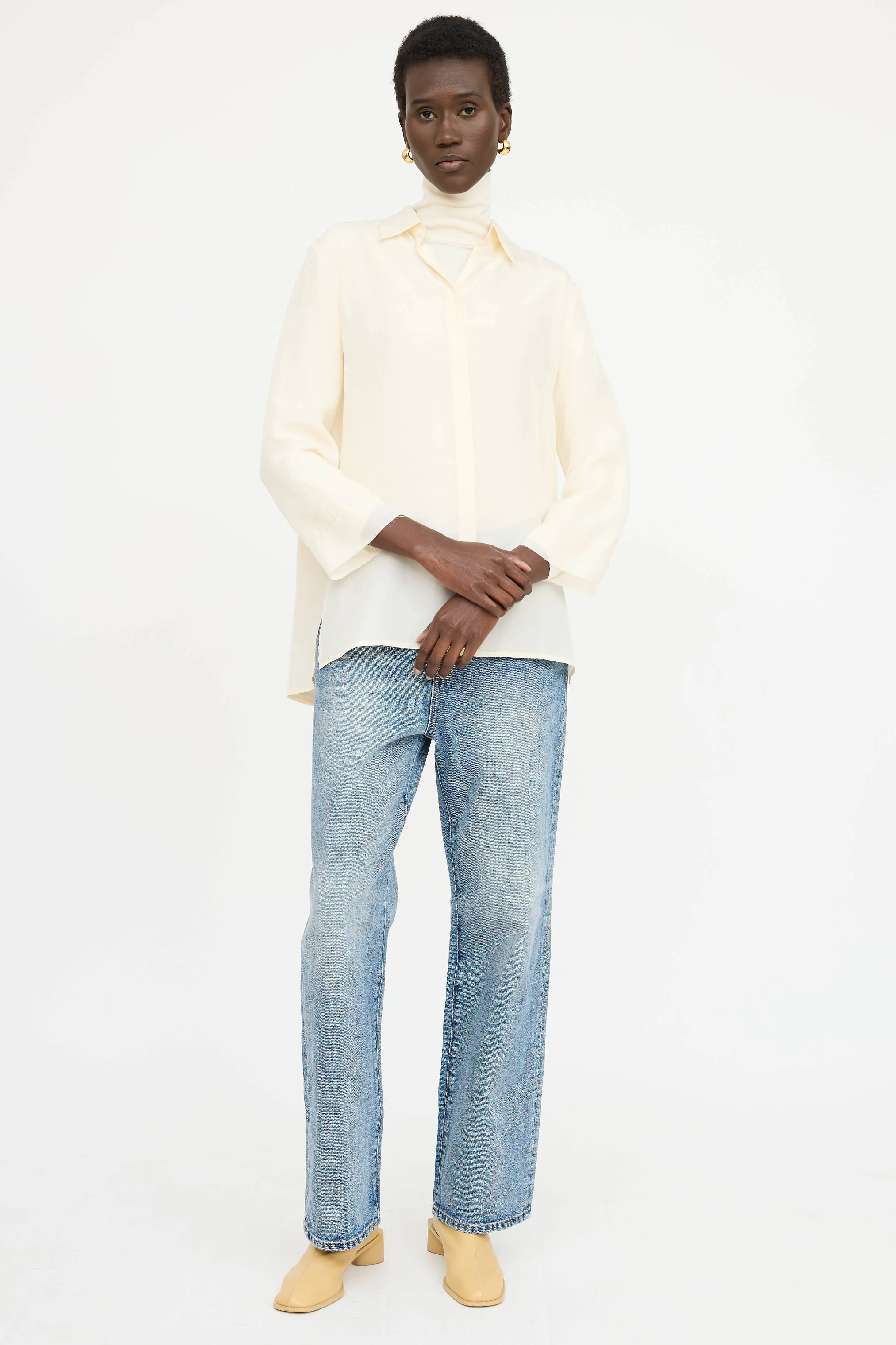 Silk Button Up Shirt sold by VSP Consignment product image thumbnail 2