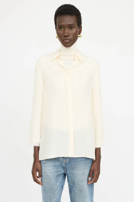 Silk Button Up Shirt made by The Row