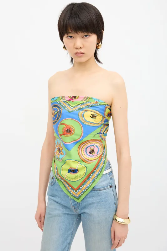 Silk Belles du Mexique 90 Scarf made by Hermes