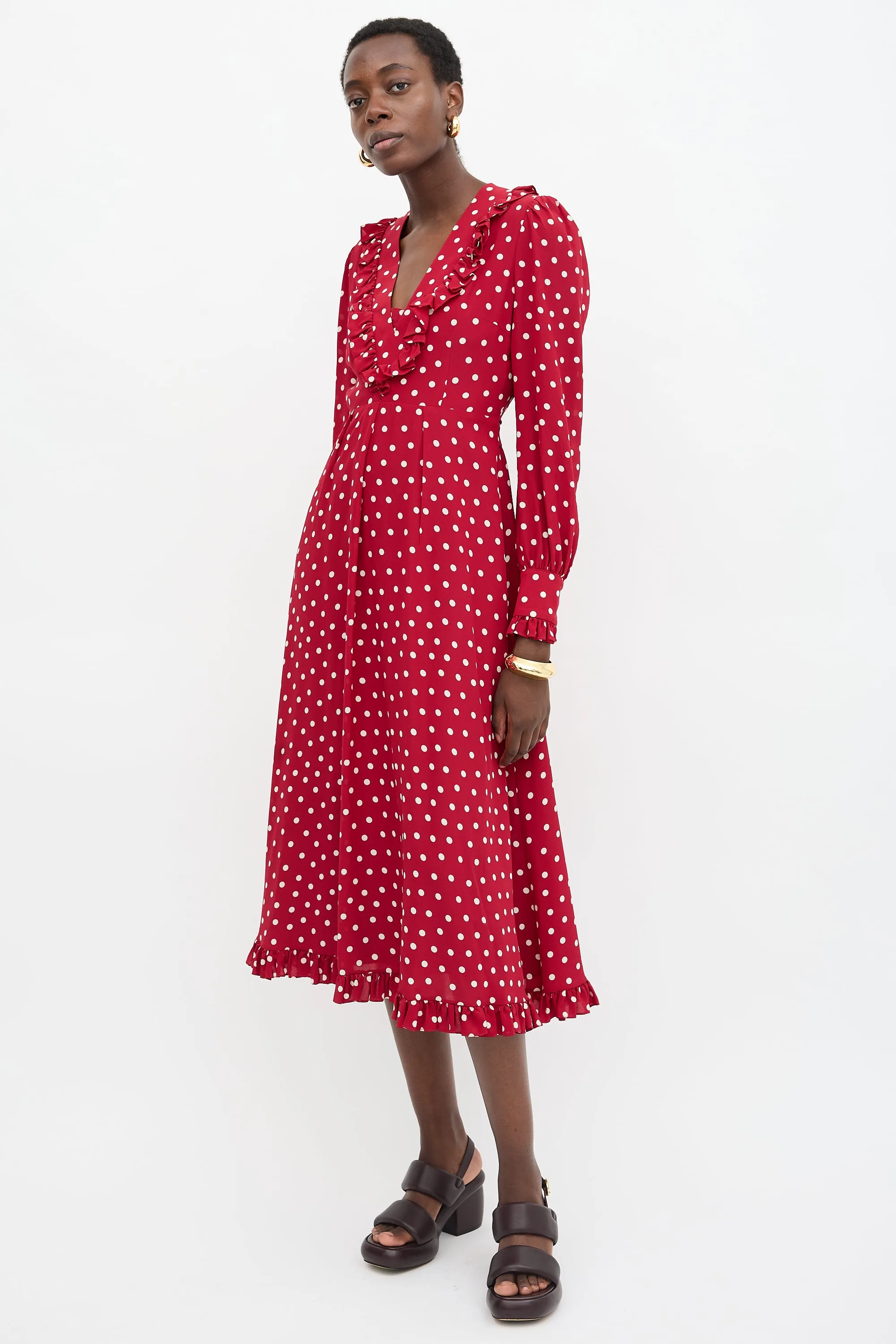 Silk Polka Dot Dress sold by VSP Consignment product image thumbnail 3