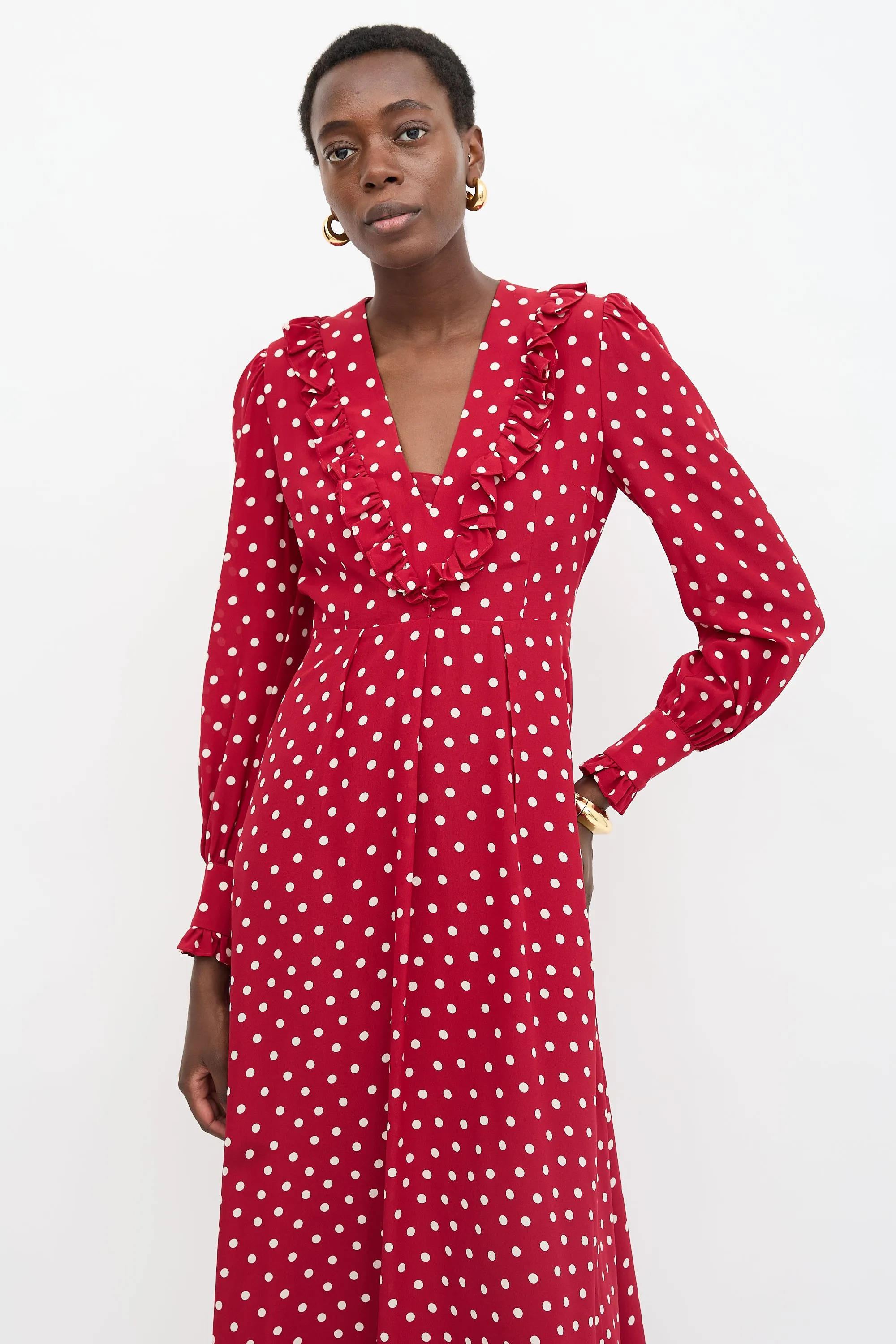 Silk Polka Dot Dress sold by VSP Consignment product image thumbnail 2