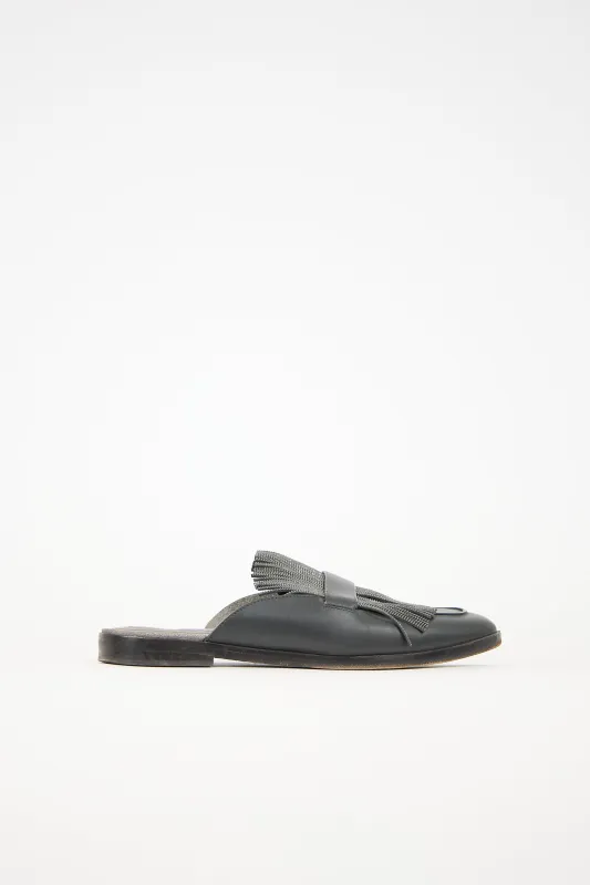 Leather Monili Mule made by Brunello Cucinelli
