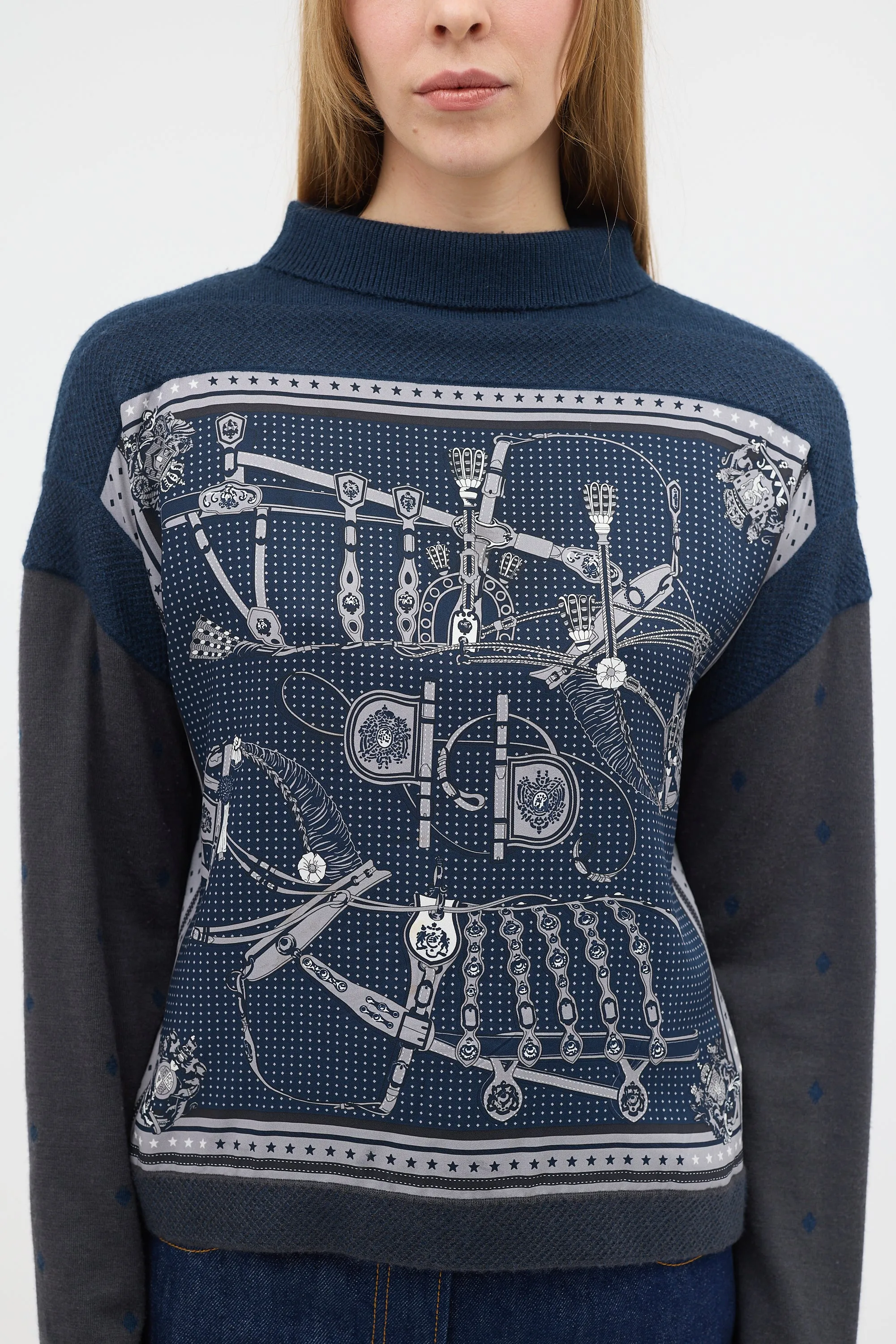 Printed Mock Neck Sweater sold by VSP Consignment product image thumbnail 2