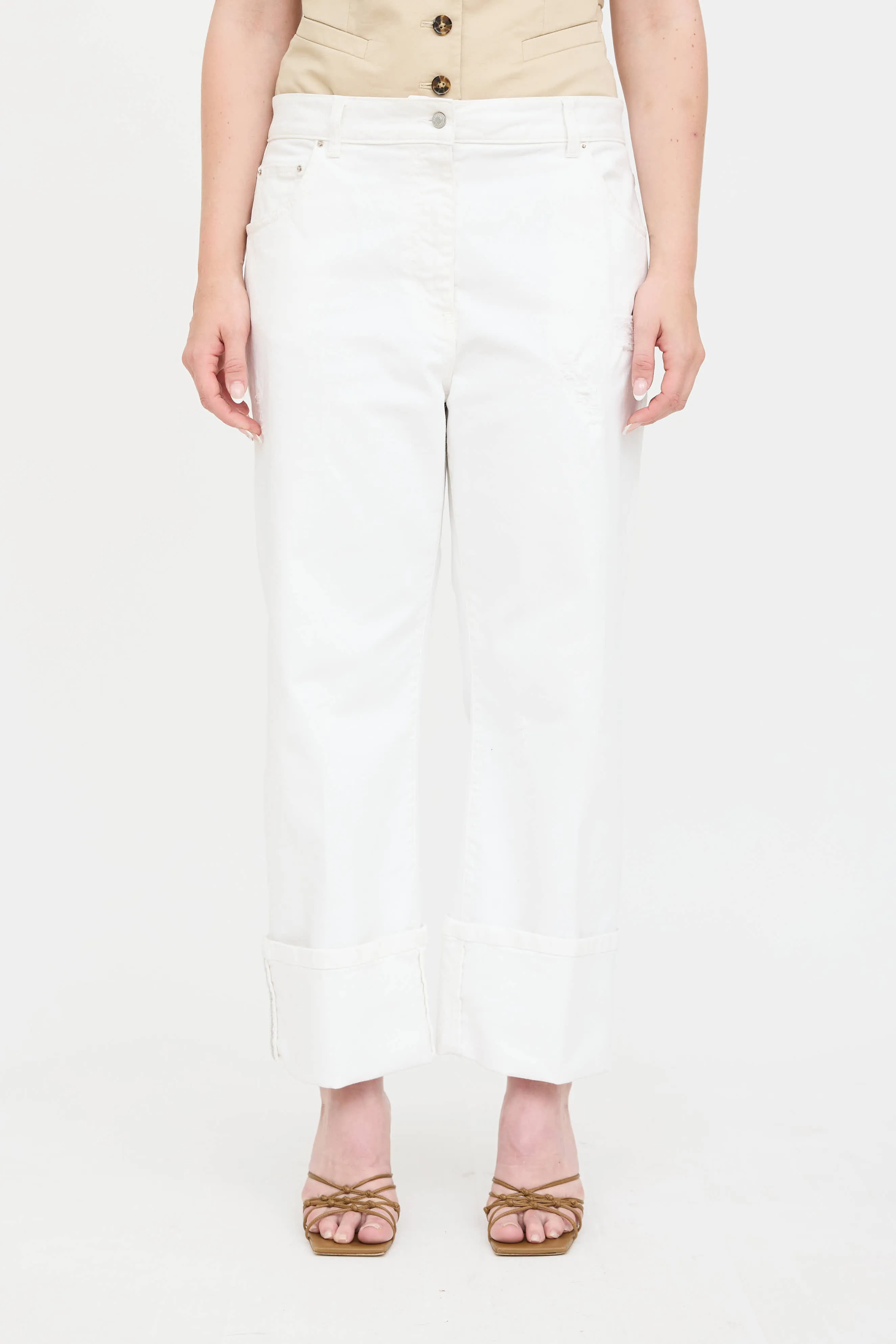 Denim Beaded Jeans sold by VSP Consignment