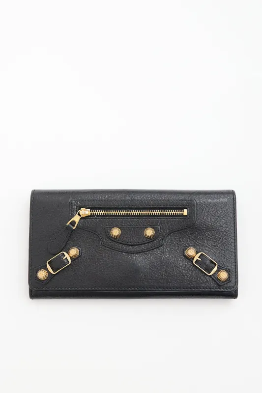 2014 Leather Classic Money Moto Wallet sold by VSP Consignment