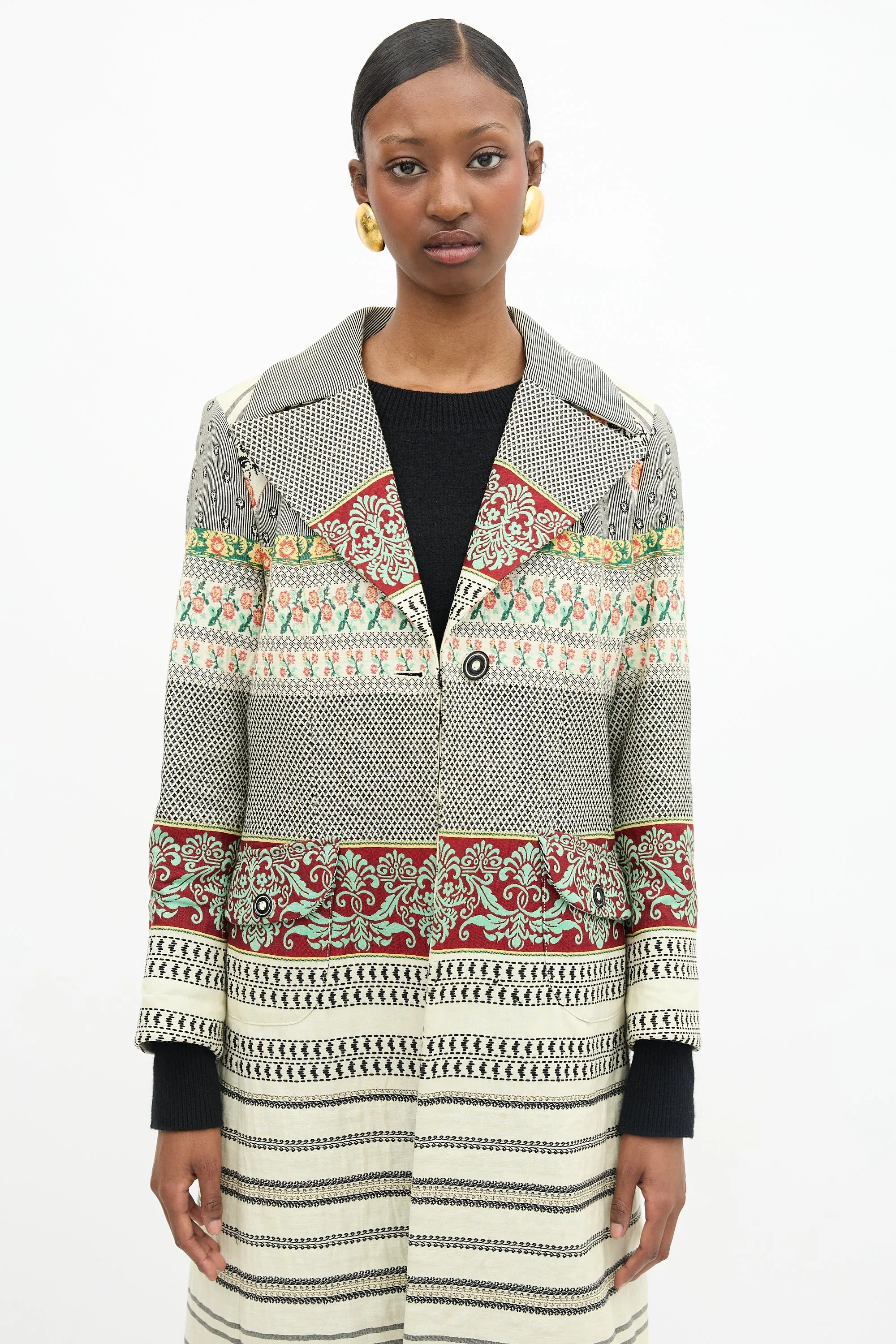 Mixed Jacquard Coat sold by VSP Consignment product image thumbnail 2