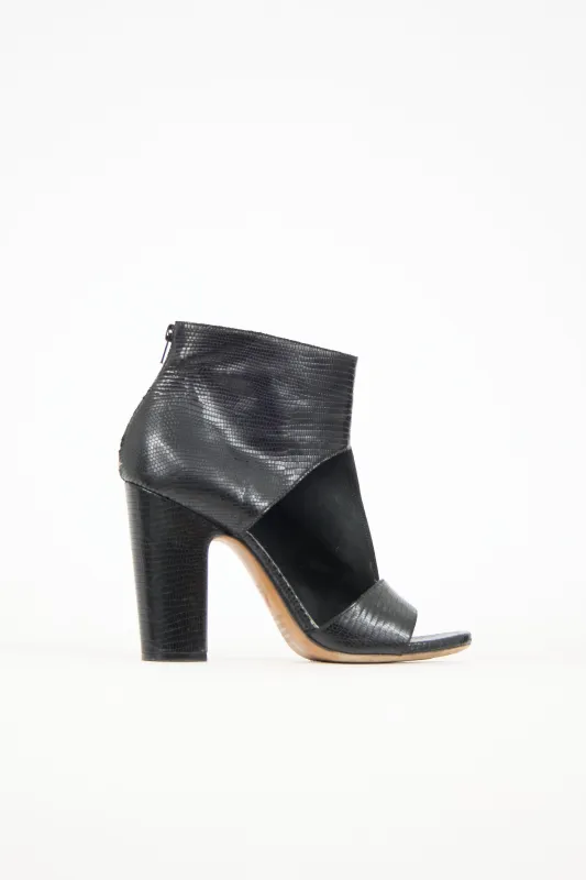 Textured Leather Cutout Heel sold by VSP Consignment