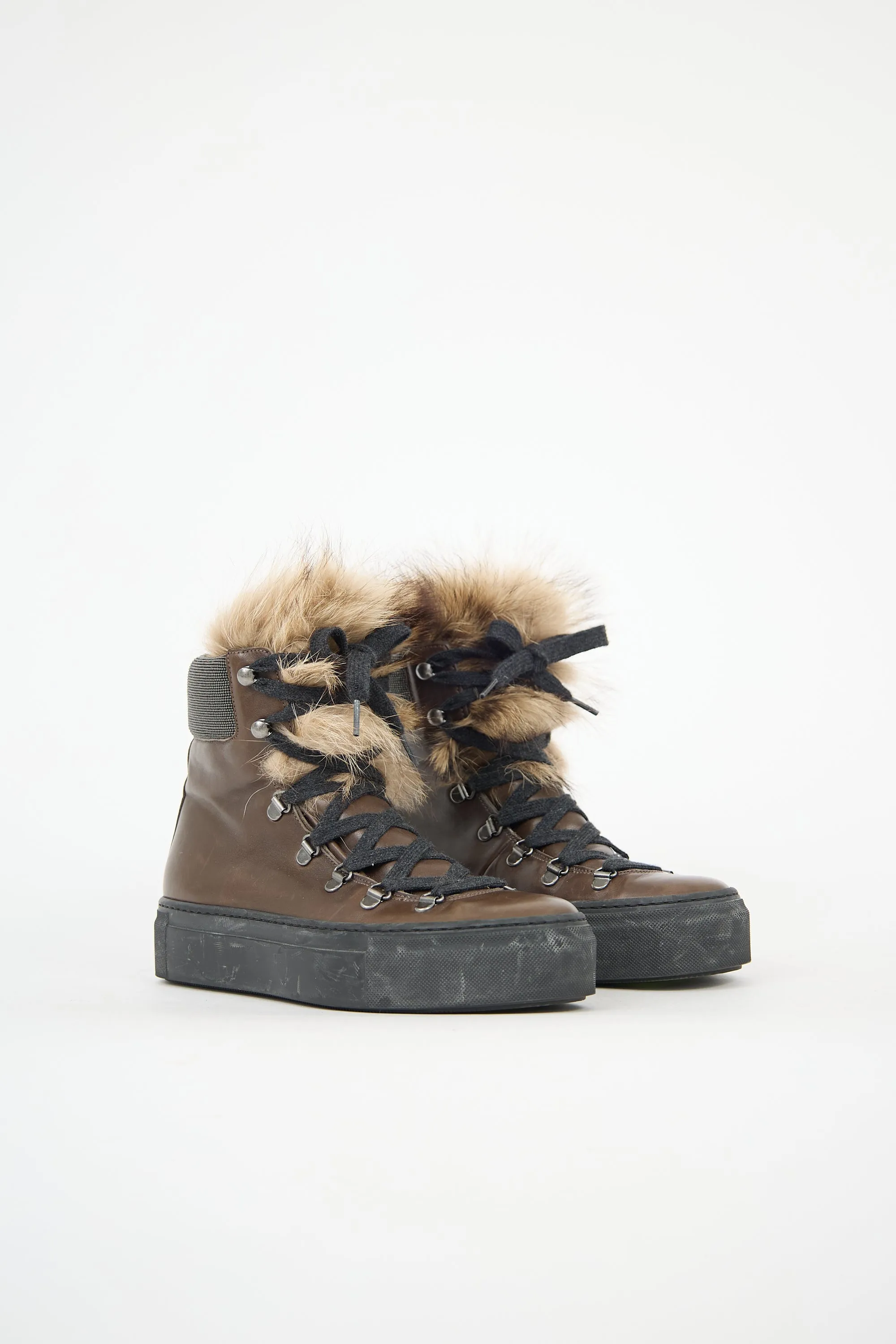 Leather & Fur Monili Sneaker sold by VSP Consignment product image thumbnail 2