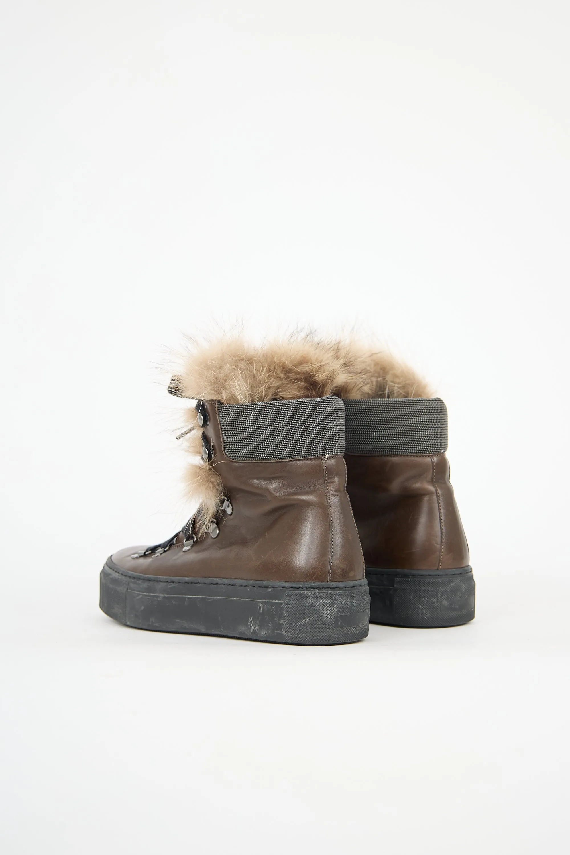 Leather & Fur Monili Sneaker sold by VSP Consignment product image thumbnail 4
