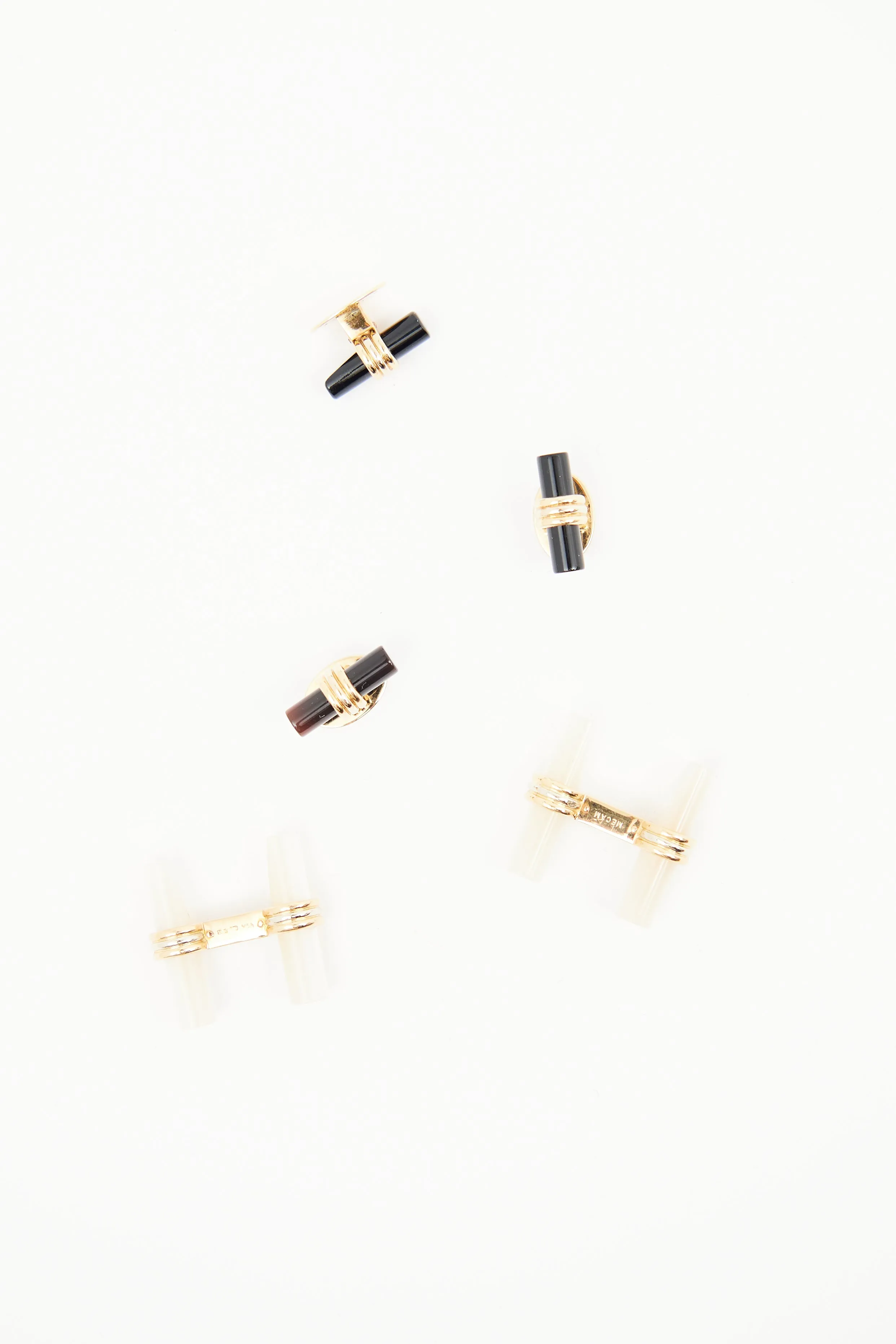 18K Gold Onyx & MOP Cufflinks sold by VSP Consignment product image thumbnail 3