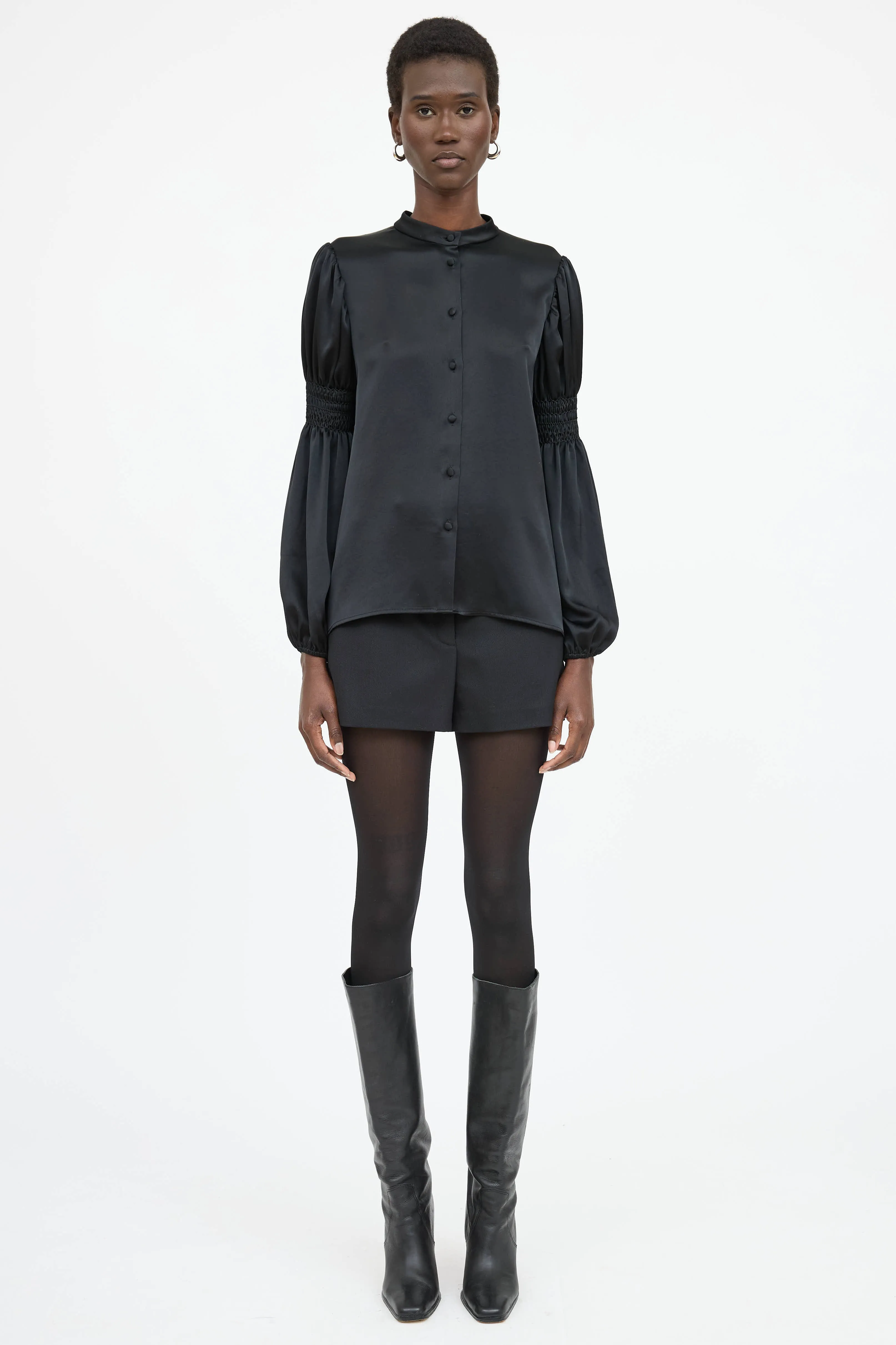 Satin Button Up Shirt sold by VSP Consignment product image thumbnail 2