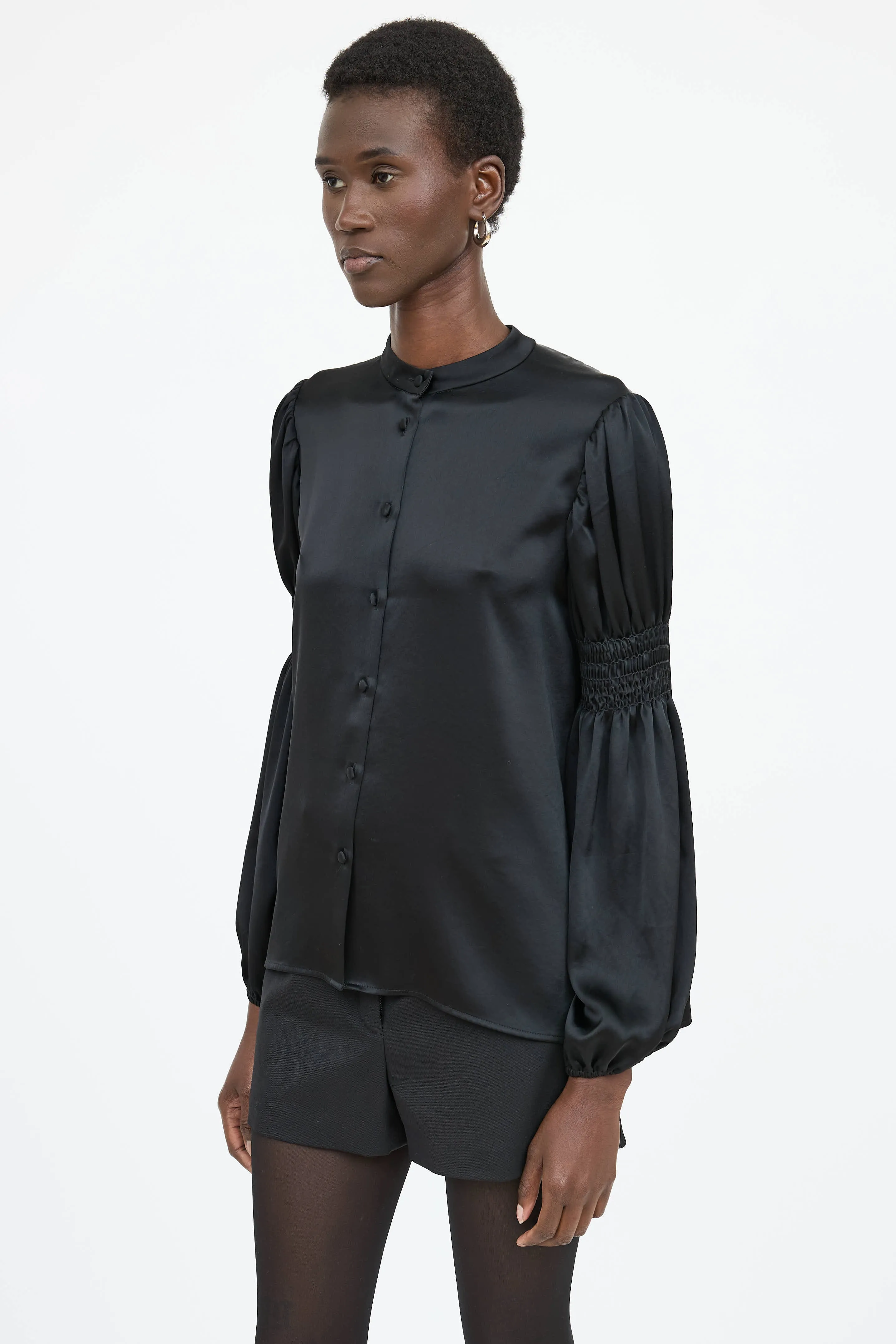 Satin Button Up Shirt sold by VSP Consignment product image thumbnail 3