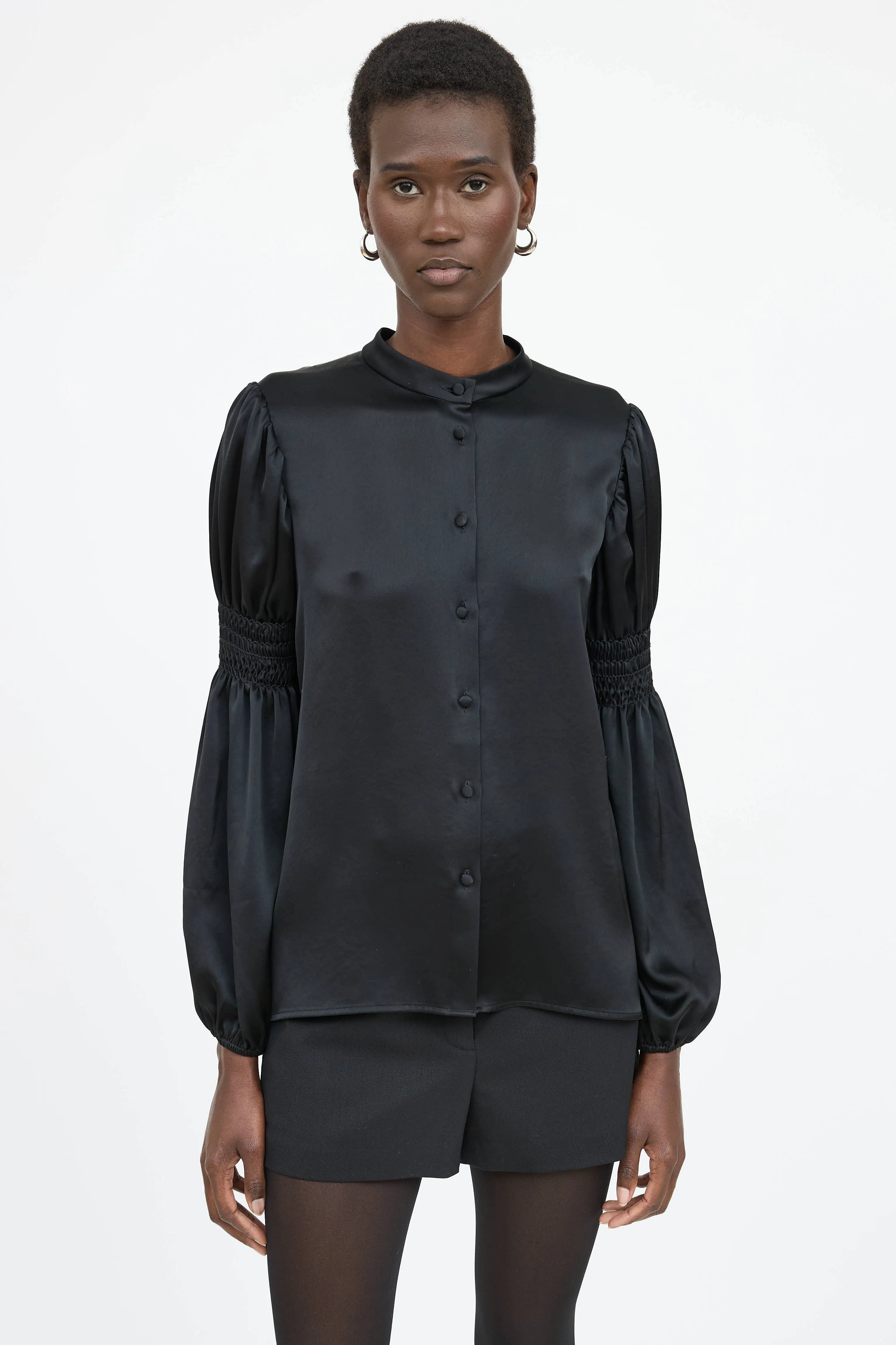 Satin Button Up Shirt sold by VSP Consignment