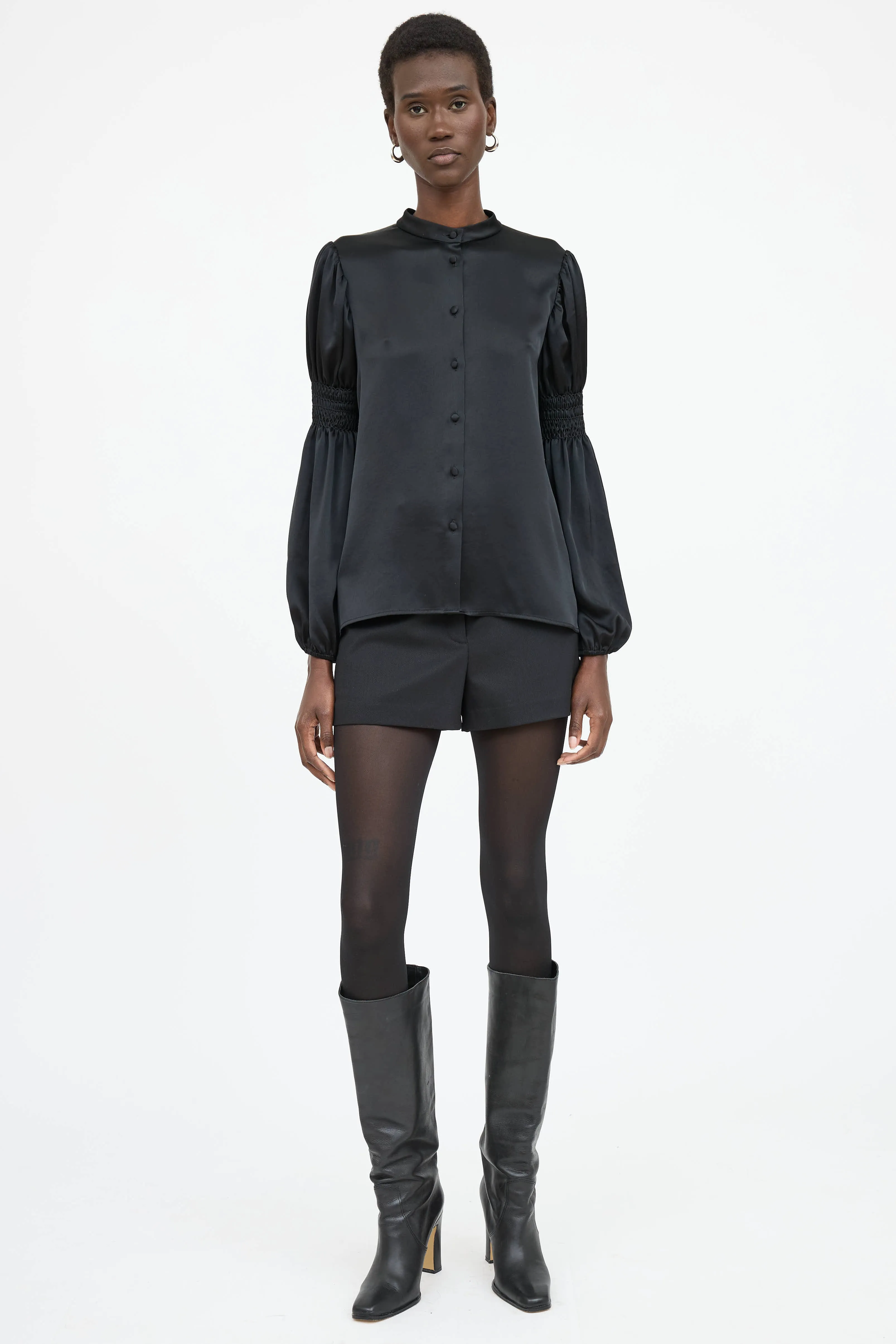 Satin Button Up Shirt sold by VSP Consignment product image thumbnail 5