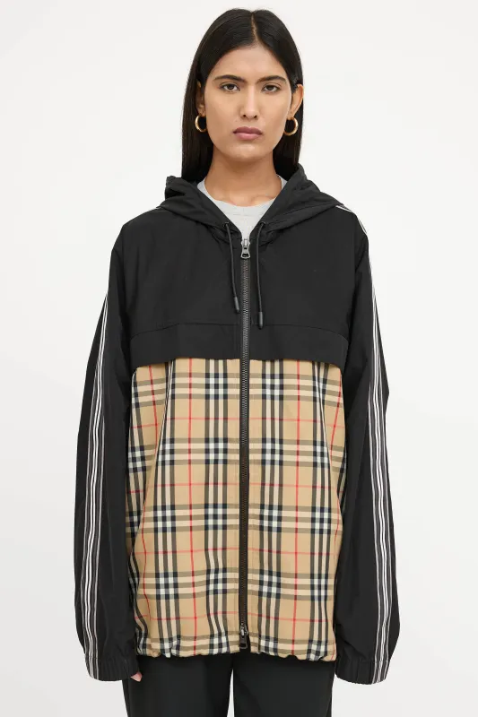 Nylon Nova Check Hooded Jacket sold by VSP Consignment