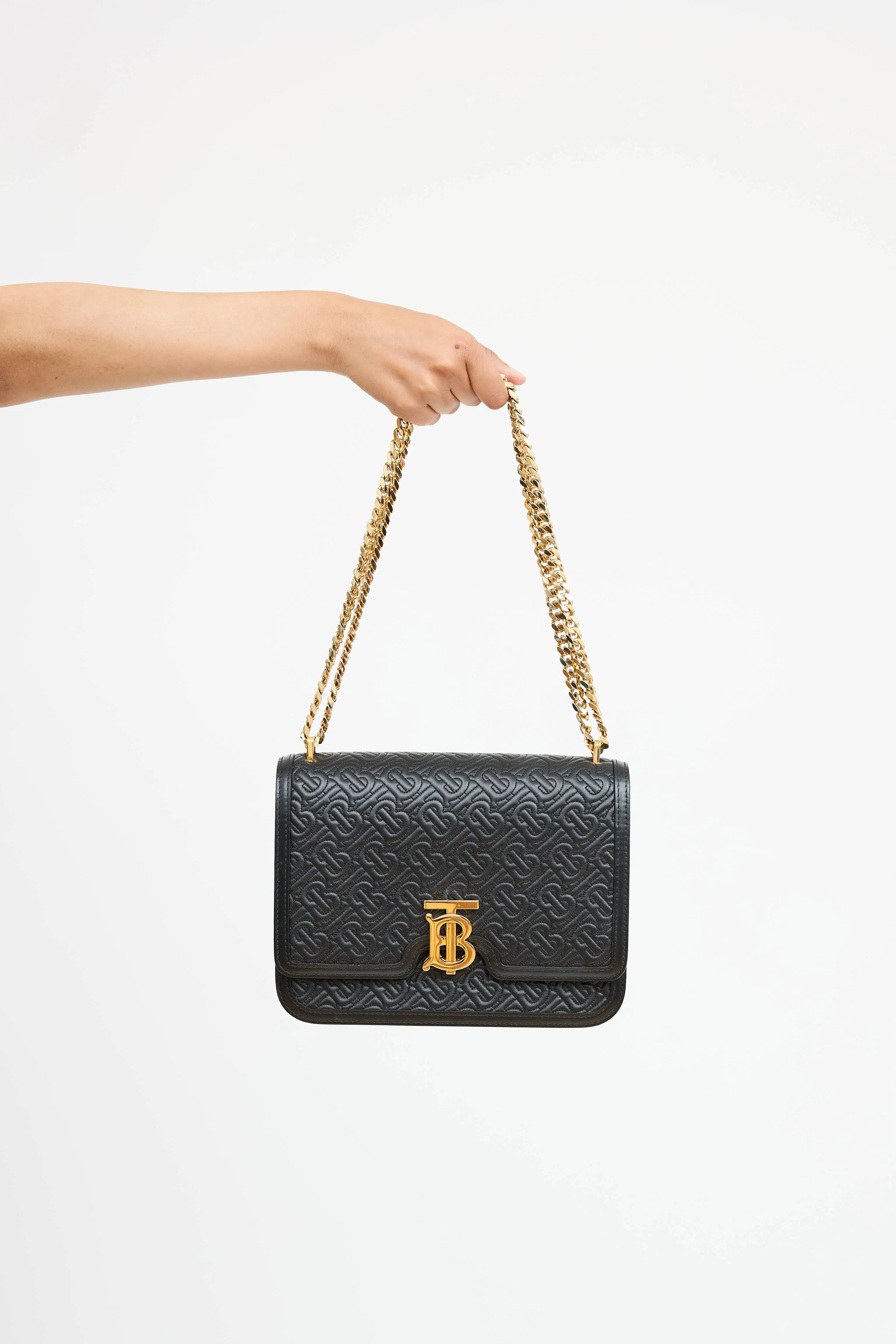 Leather TB Monogram Quilted Bag sold by VSP Consignment
