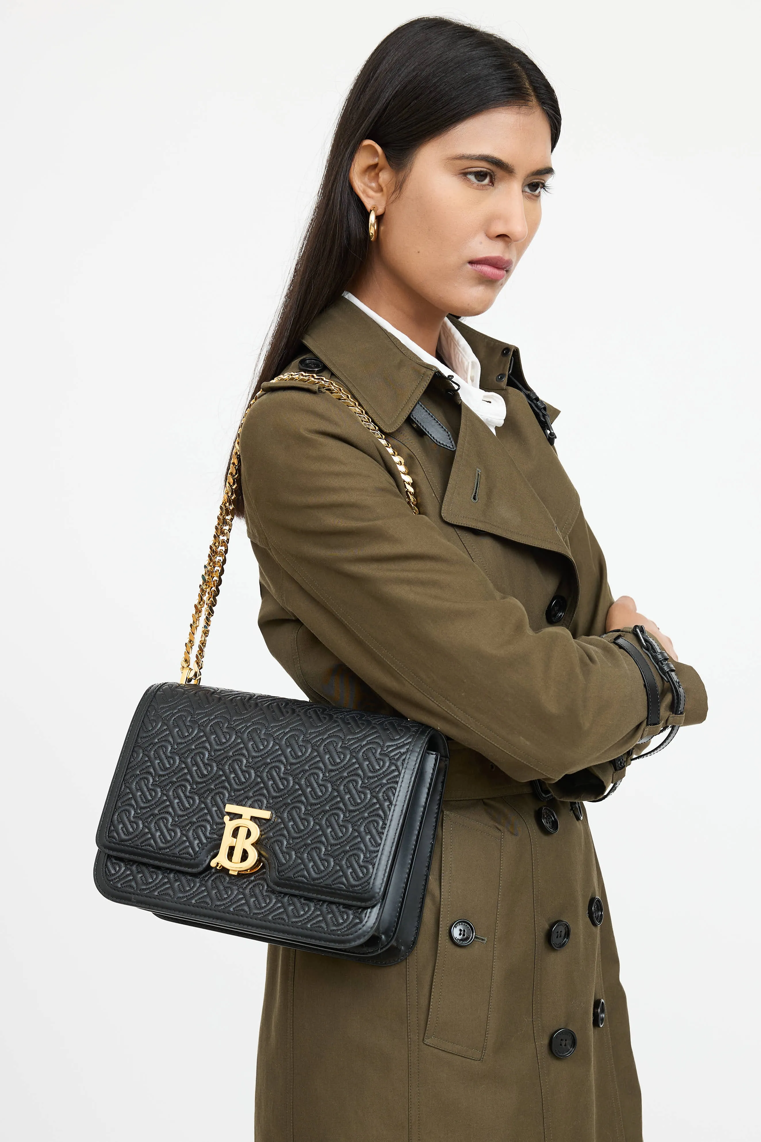 Leather TB Monogram Quilted Bag sold by VSP Consignment product image thumbnail 4