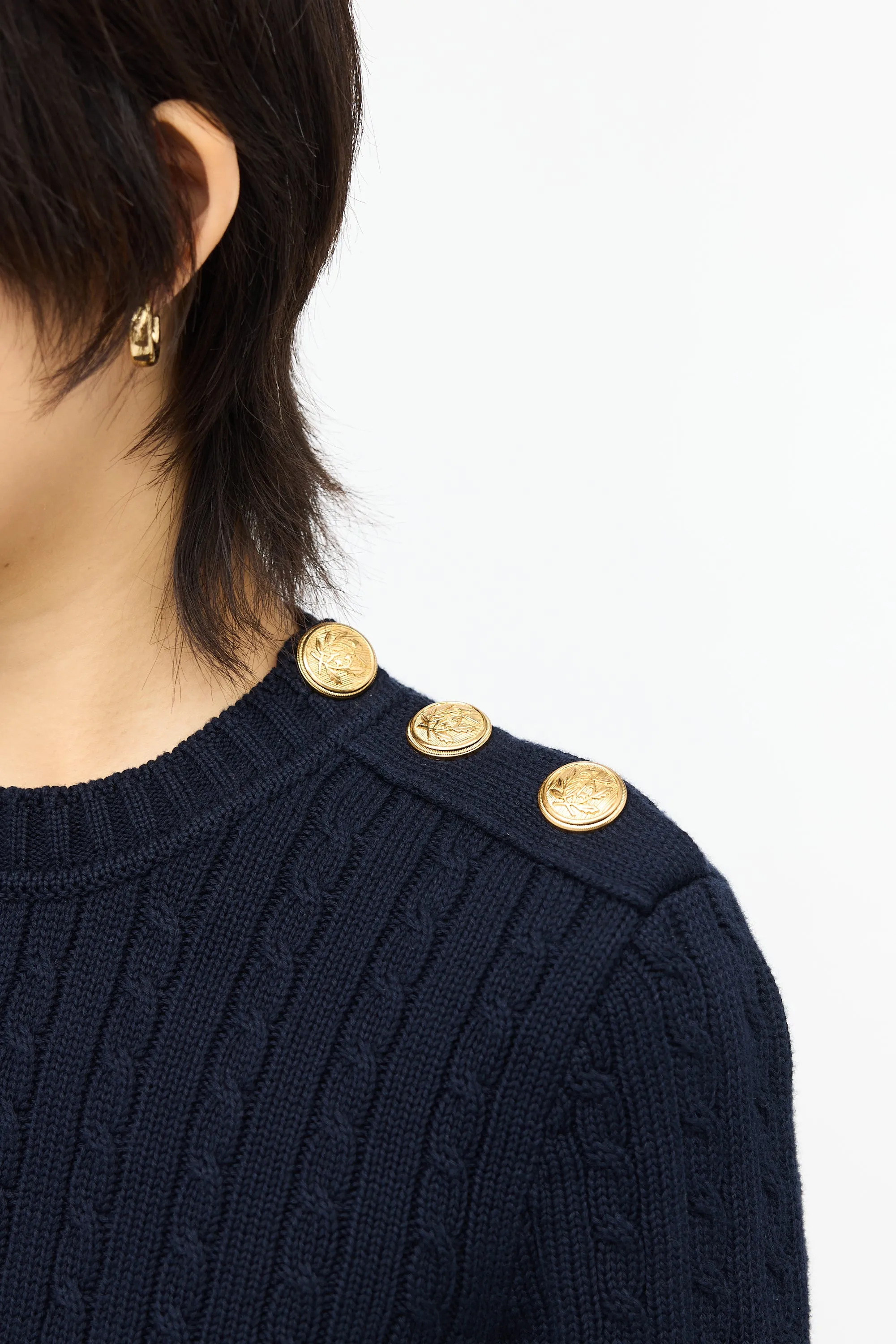 Cable Knit Cropped Sweater sold by VSP Consignment product image thumbnail 5