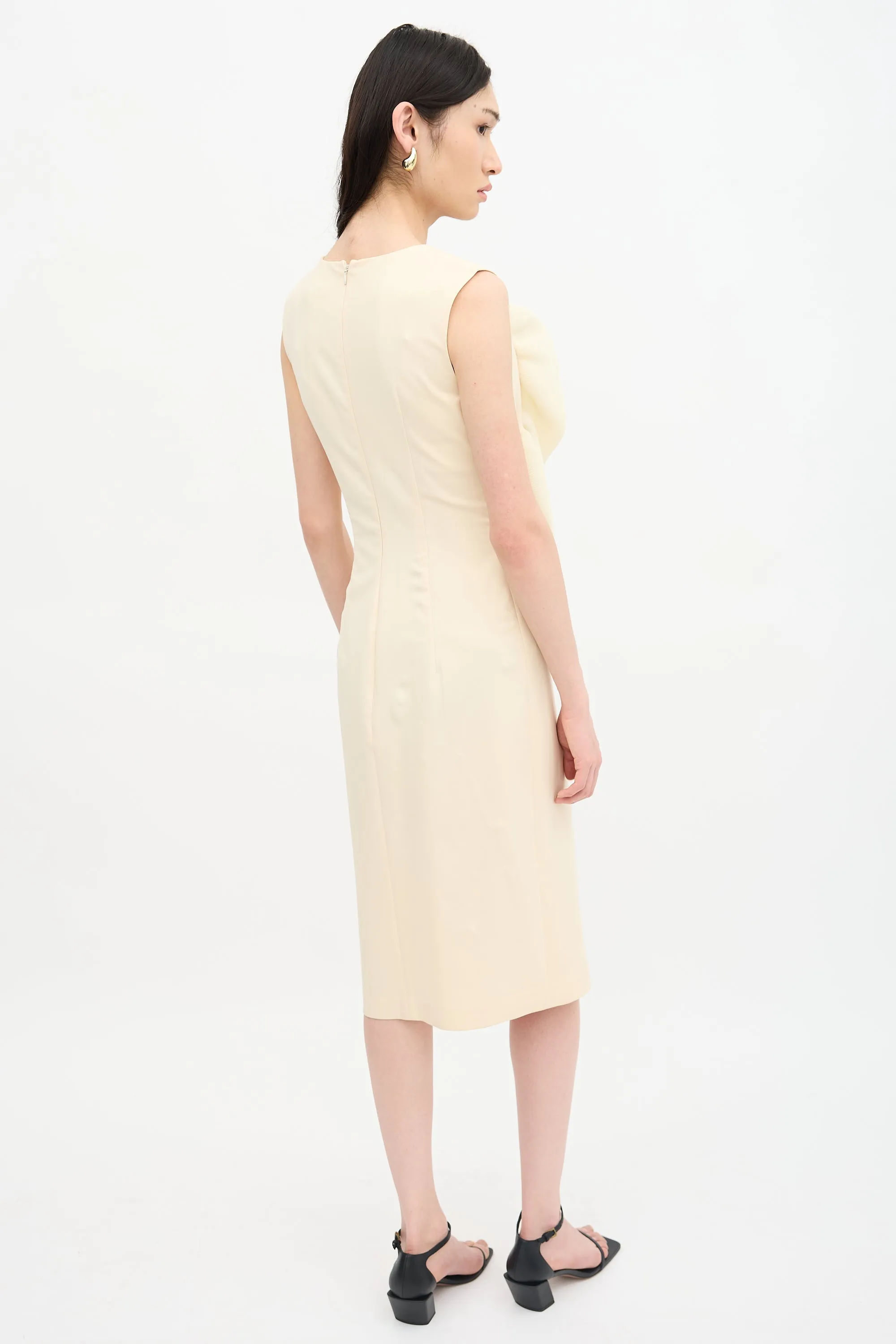 Neoprene Ruffle Sheath Dress sold by VSP Consignment product image thumbnail 5