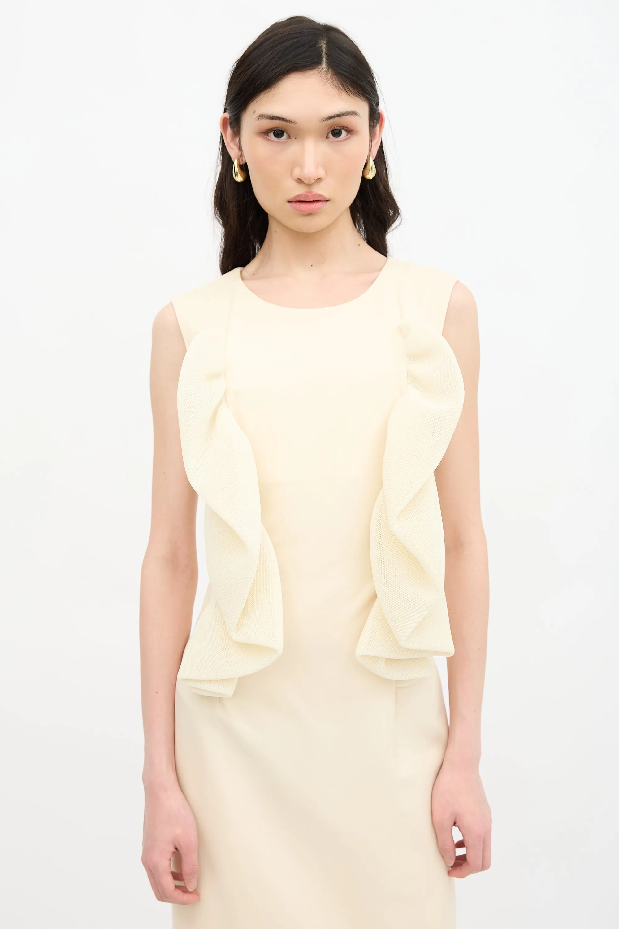 Neoprene Ruffle Sheath Dress sold by VSP Consignment product image thumbnail 2