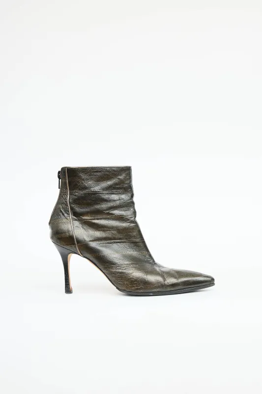 Textured Ankle Boot made by Manolo Blahnik