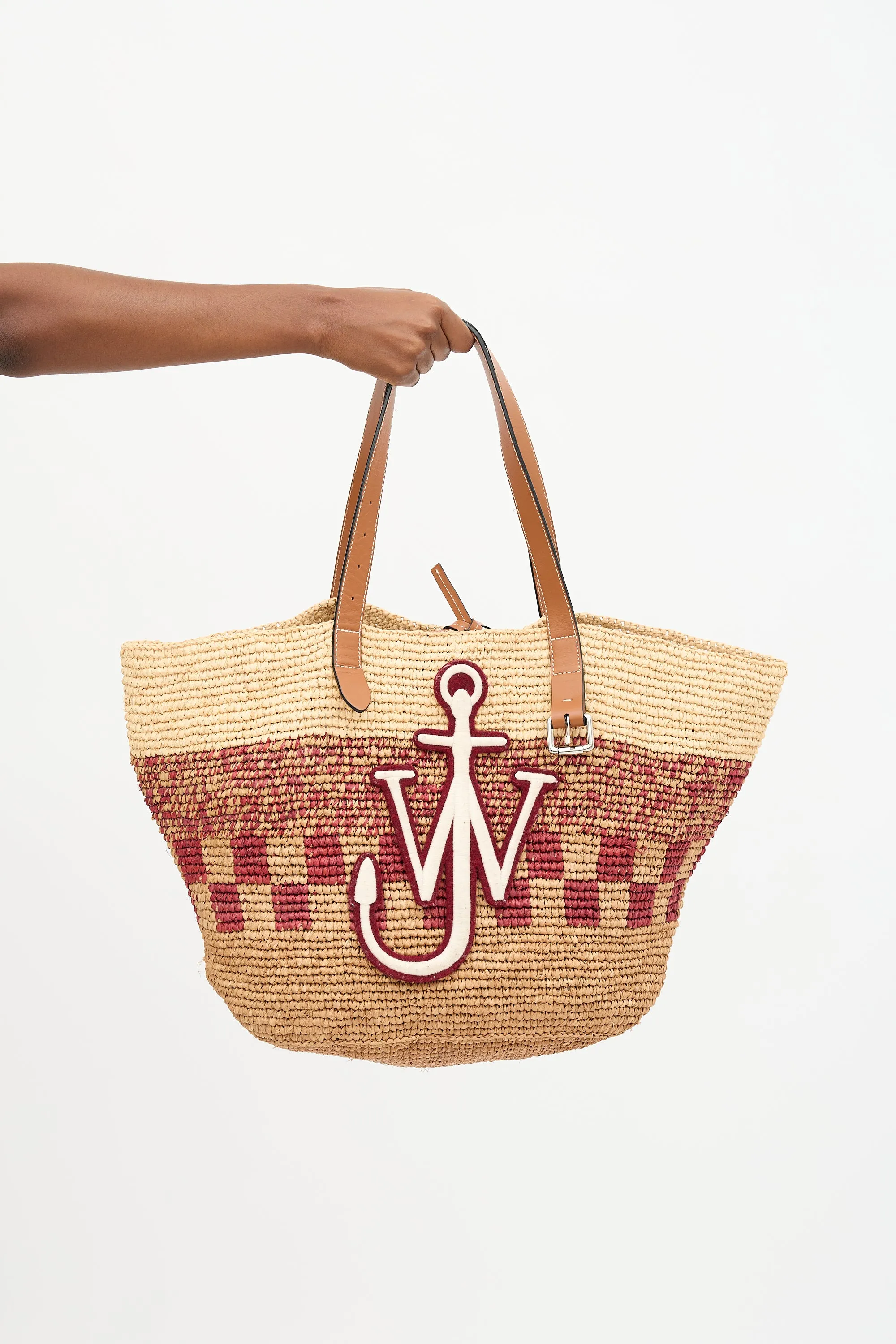 Raffia Patch Logo Belt Tote Bag sold by VSP Consignment