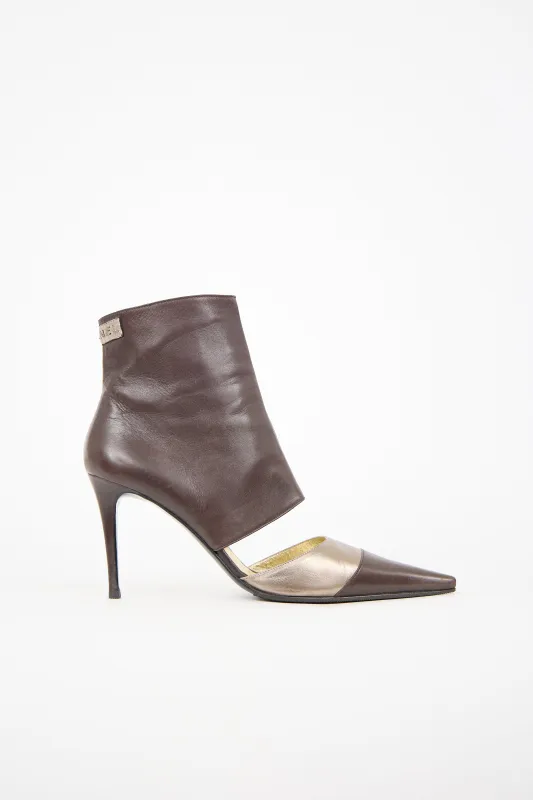 Leather Cut Out Boot made by Chanel
