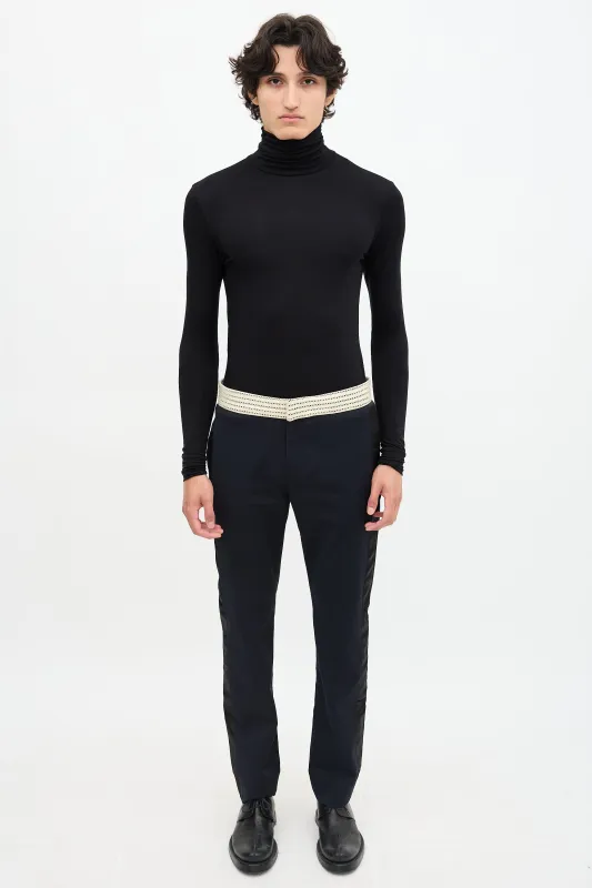 Crochet Waist Tuxedo Trouser sold by VSP Consignment