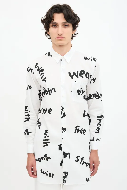 Homme FW 2021 Script Shirt sold by VSP Consignment