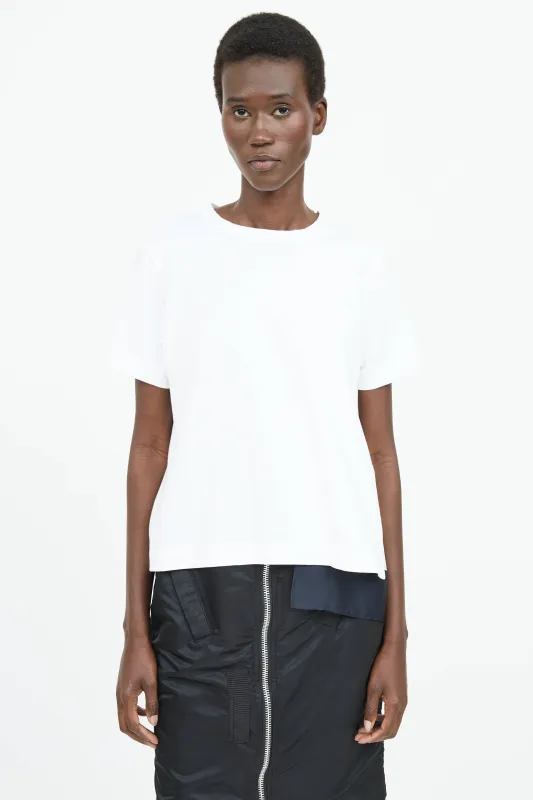 Cotton Asymmetrical T-Shirt made by Sacai