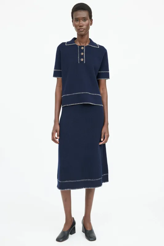 Cashmere Contrast Stitch Co-Ord Set sold by VSP Consignment