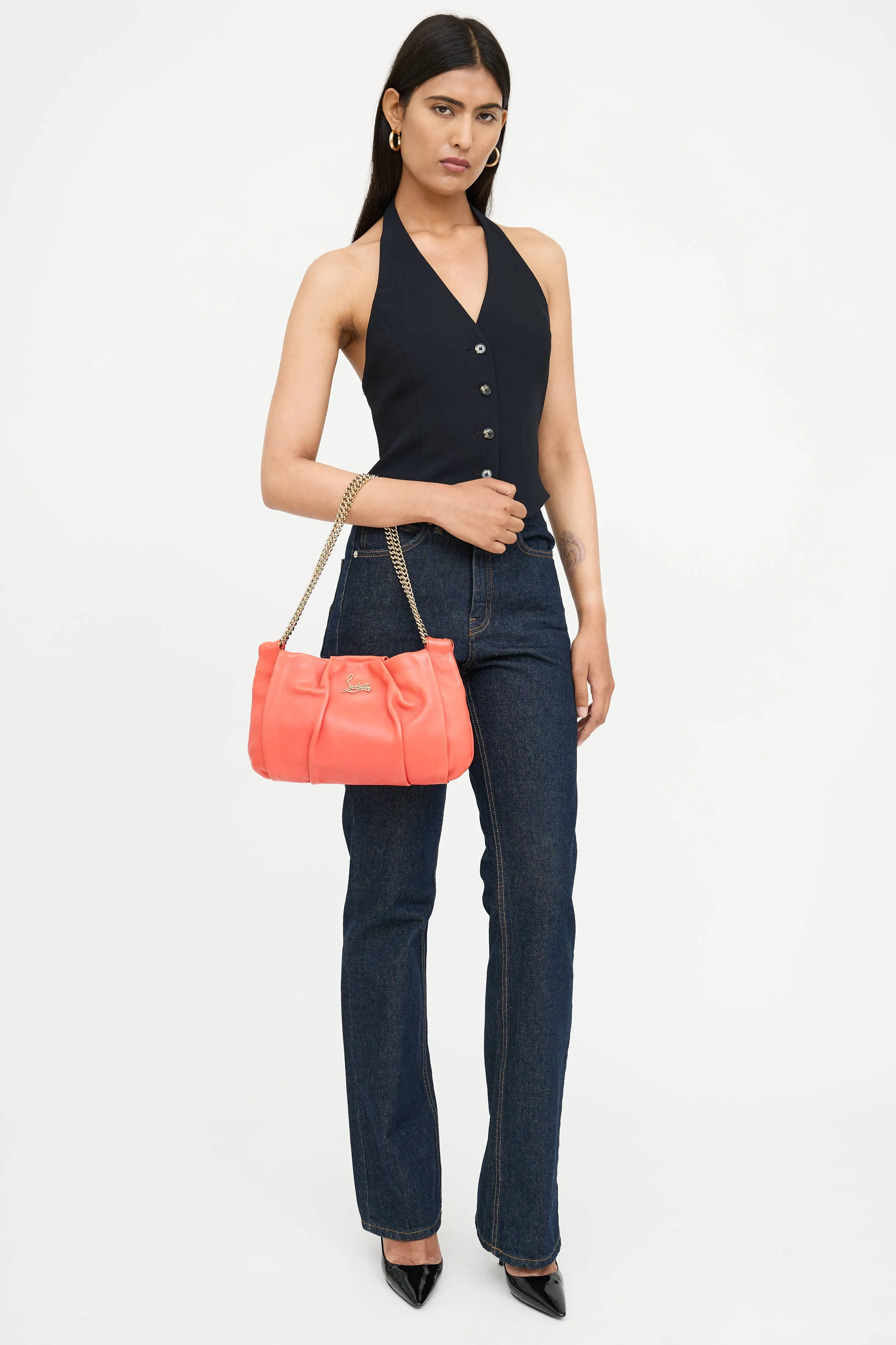 Leather Chain Shoulder Bag sold by VSP Consignment product image thumbnail 2
