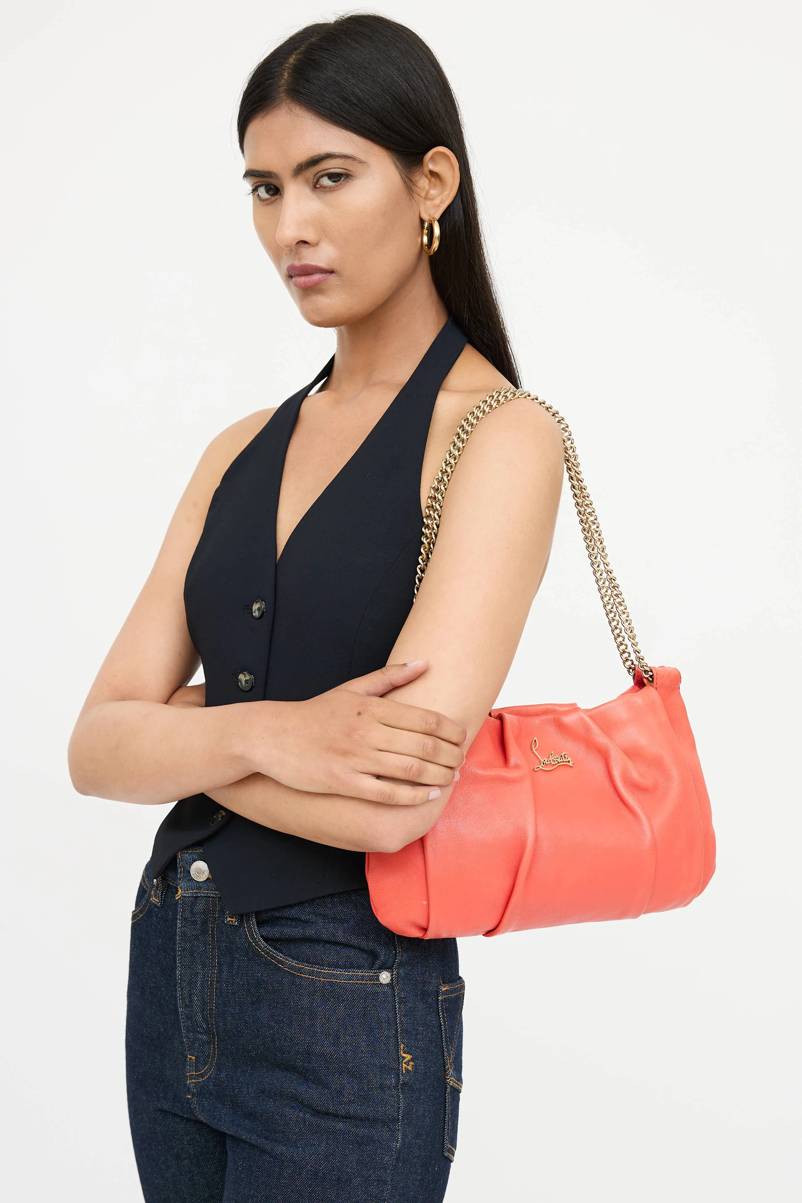 Leather Chain Shoulder Bag sold by VSP Consignment product image thumbnail 4