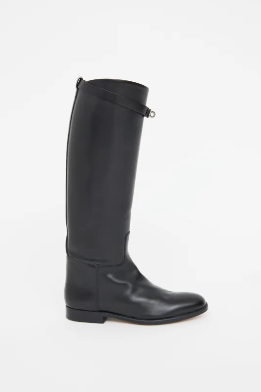 Leather Kelly Jumping Boot made by Hermes