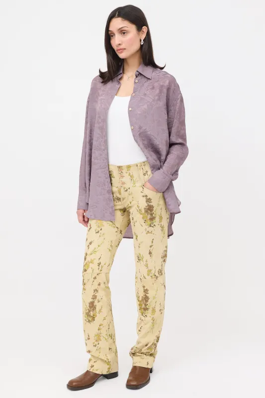 Suede Floral Pant sold by VSP Consignment