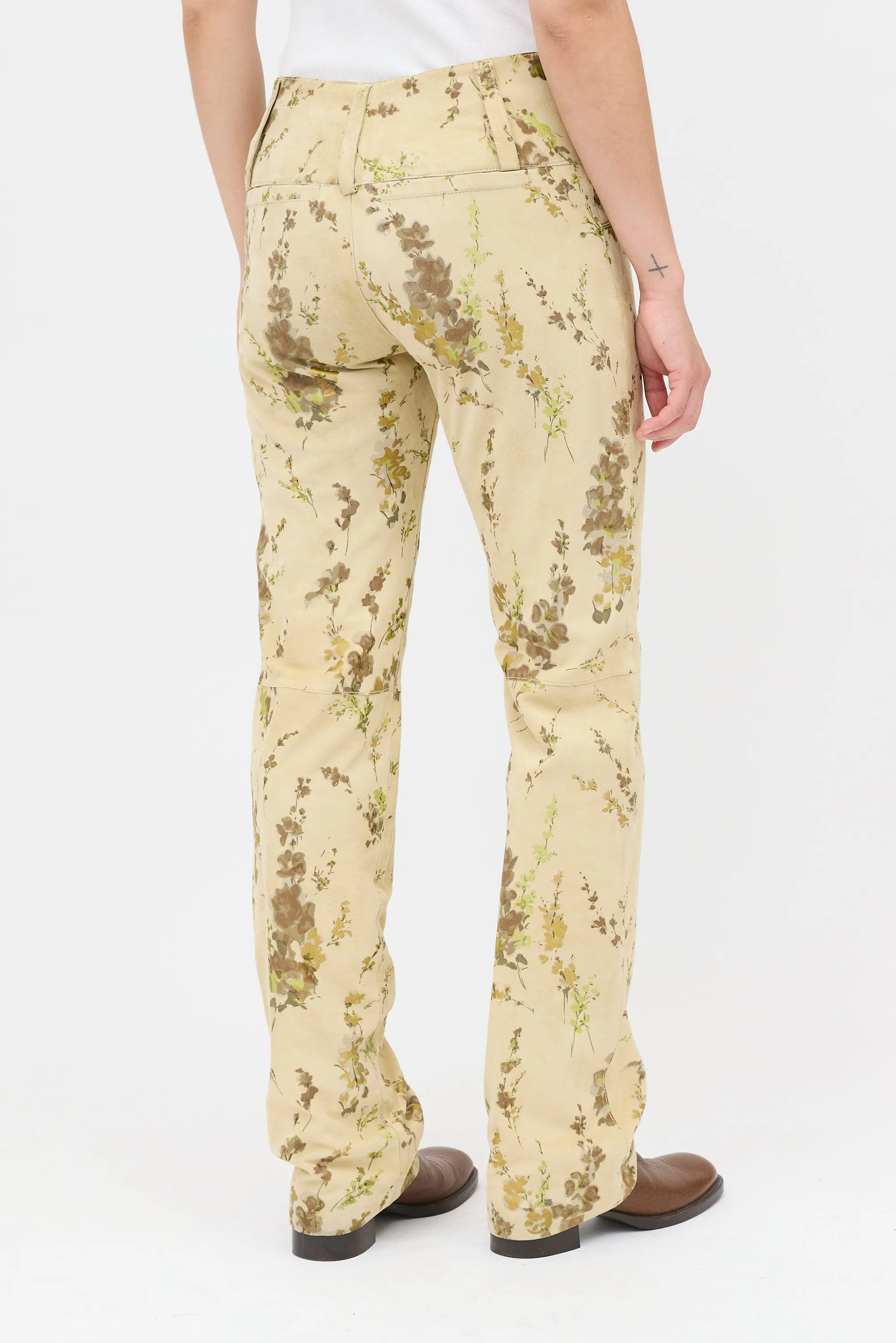 Suede Floral Pant sold by VSP Consignment product image thumbnail 4