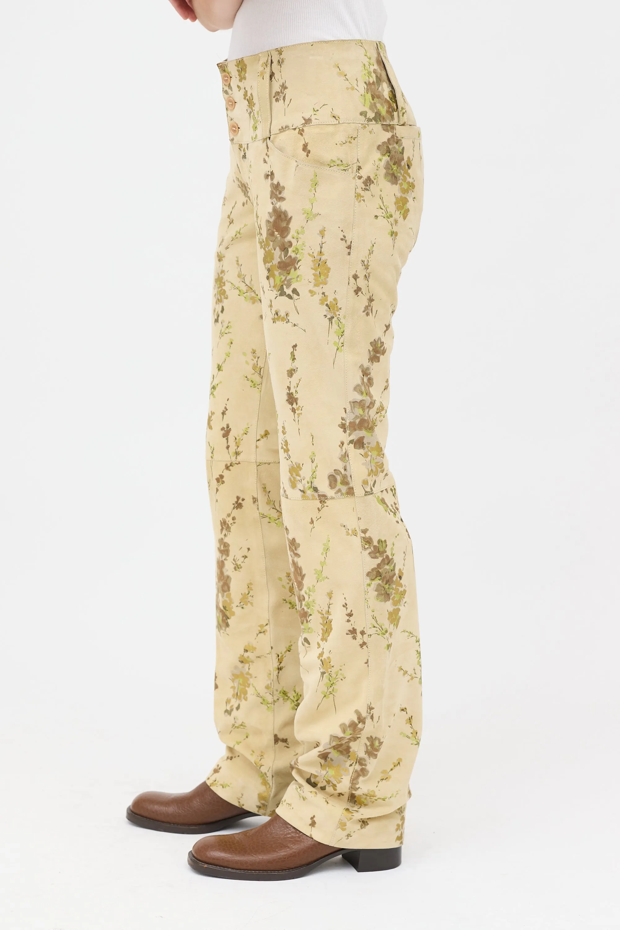 Suede Floral Pant sold by VSP Consignment product image thumbnail 3