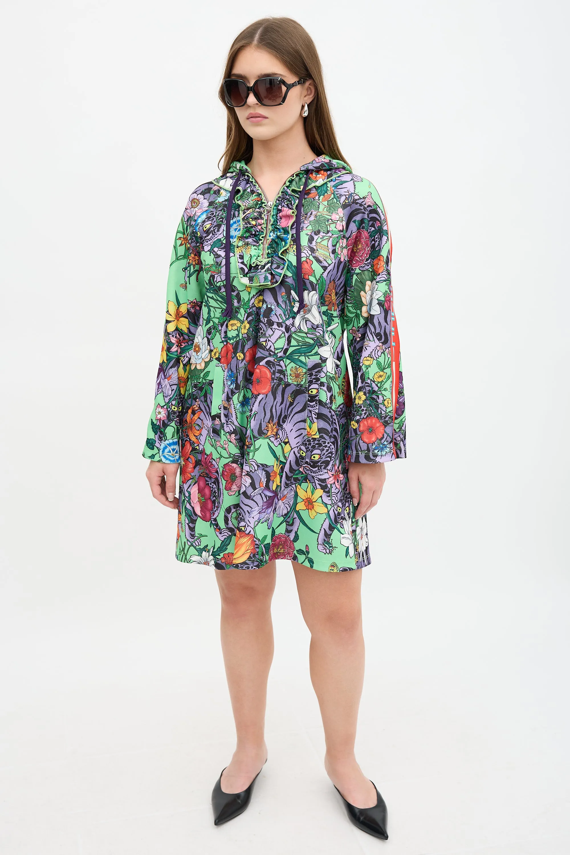 Floral Printed Hoodie Dress sold by VSP Consignment product image thumbnail 2